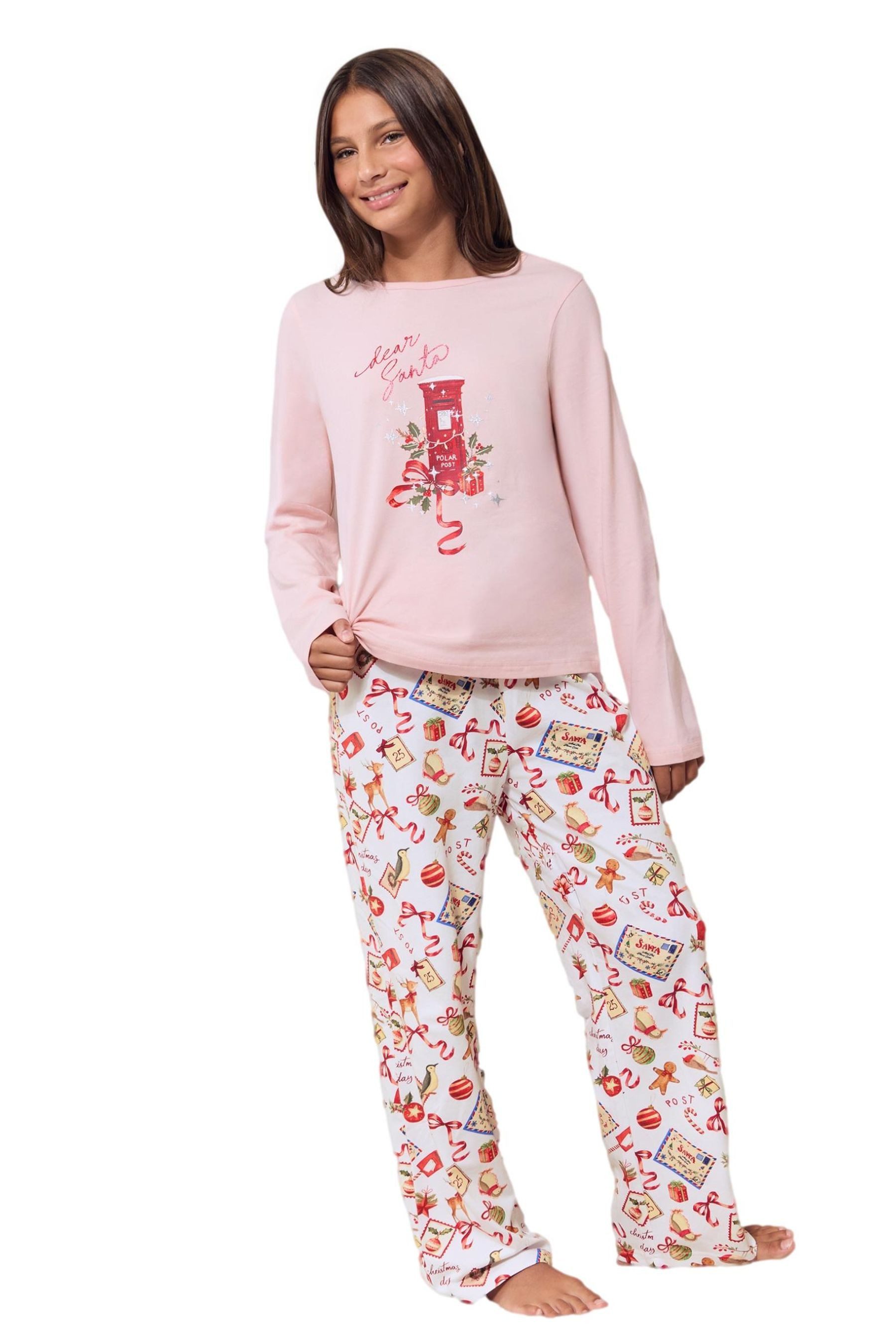 LIPSY Pyjama Lipsy weihnachtlicher Langarm-Schlafanzug (2 tlg)