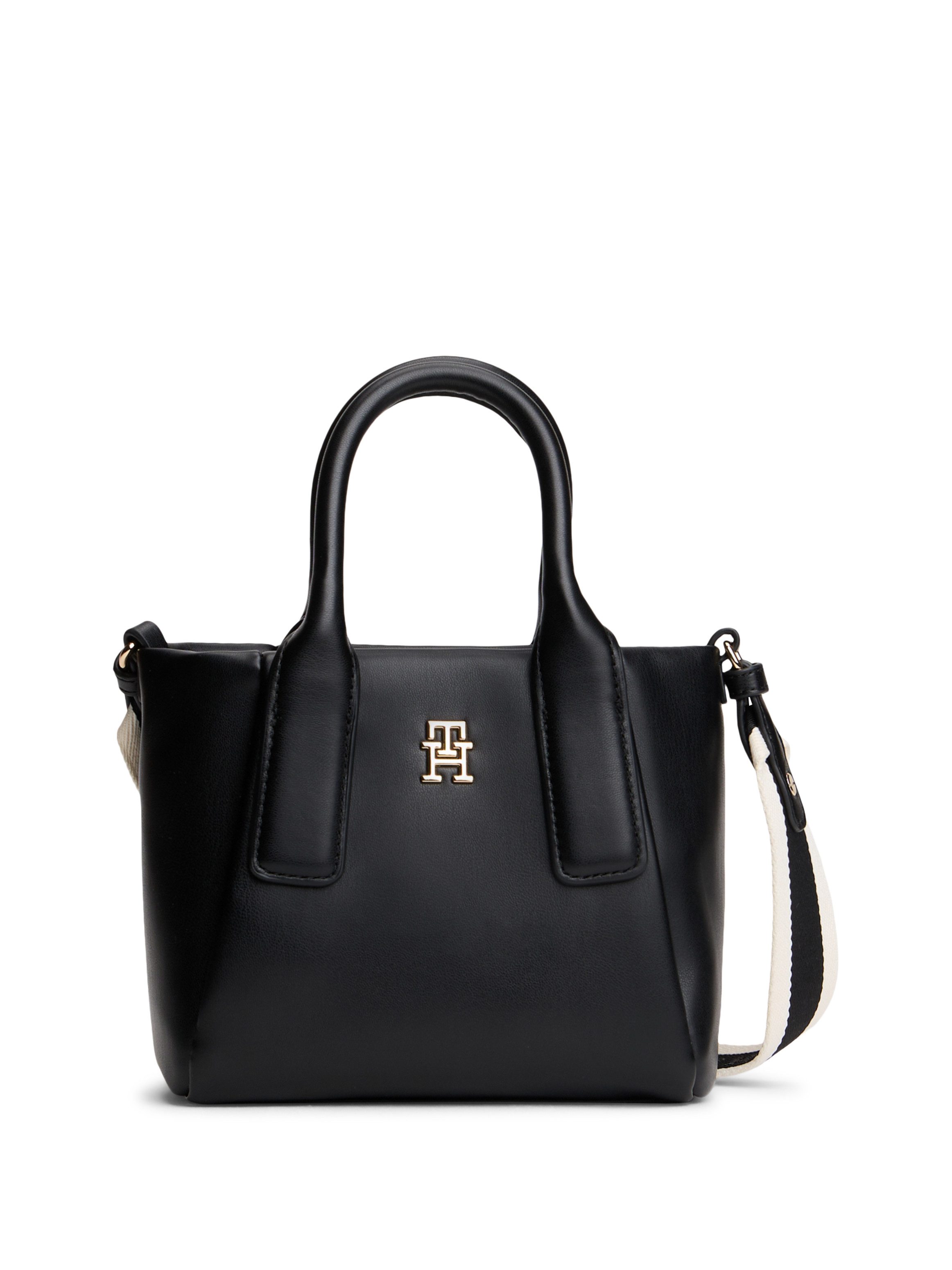 Tommy Hilfiger Tragetasche TH ESSENTIAL MINI TOTE, Damen Handtasche, Umhängetasche, Schultertasche mit edlem TH-Logo