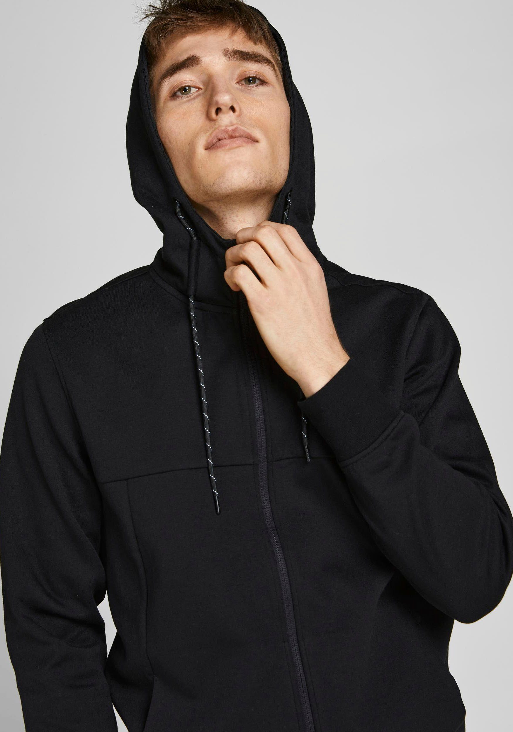 SWEAT & Jones Jack Kapuzensweatjacke schwarz ZIP HOOD AIR