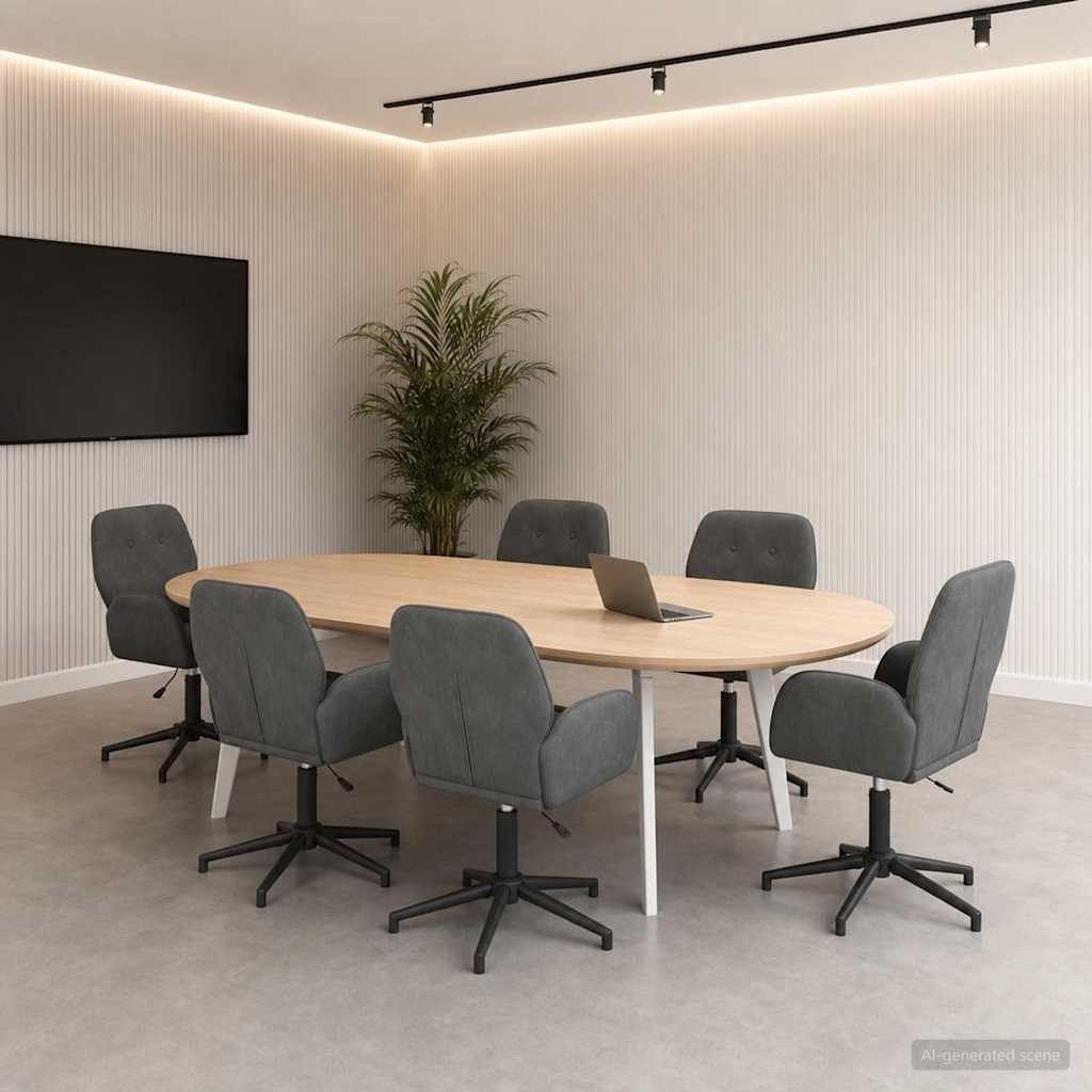 vidaXL Bürostuhl Bürostühle 6 Stk. 54 x 55 x 90 cm Dunkelgrau Samt (6 St)