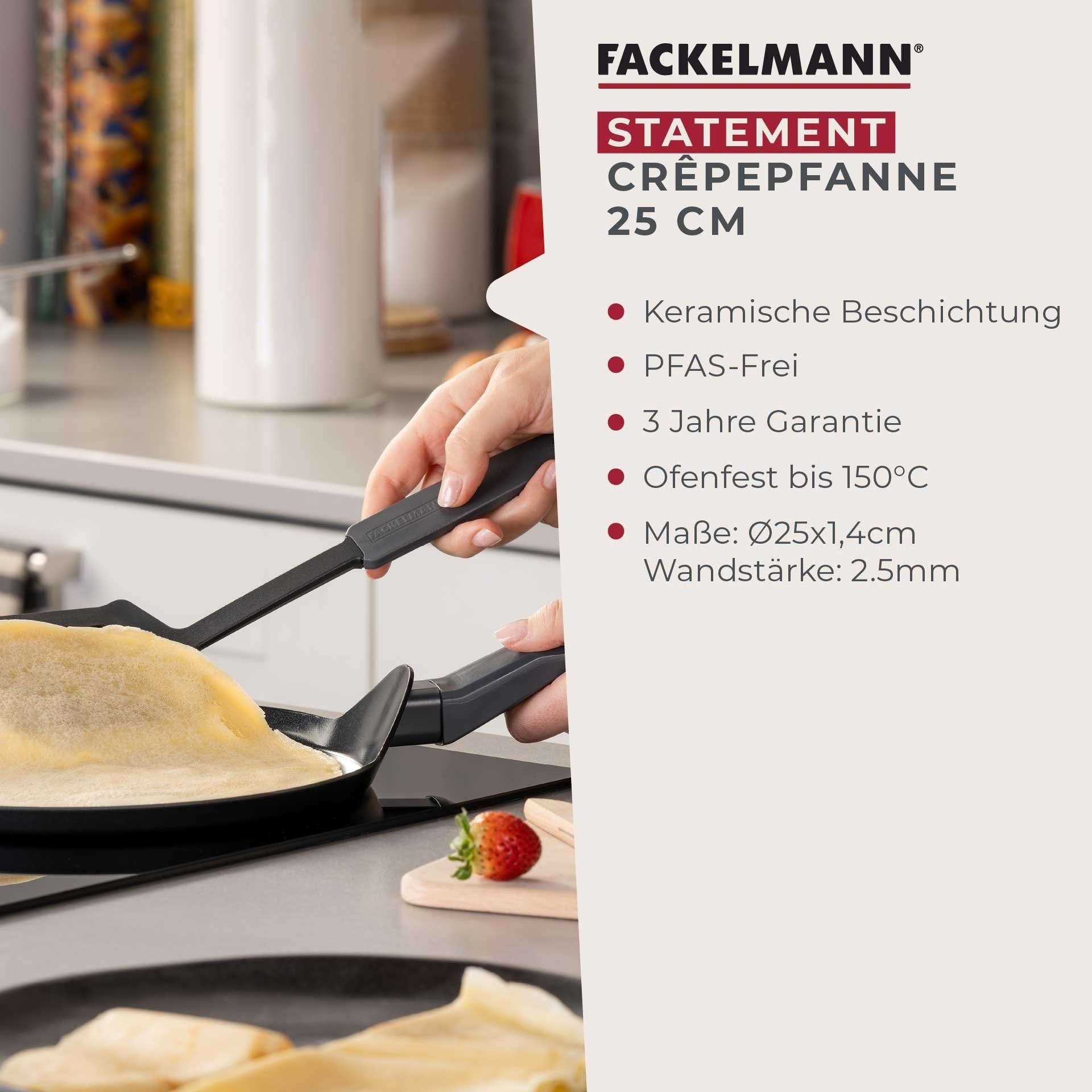 FACKELMANN Crêpepfanne 25cm Statement – Keramik-Antihaft, Aluminium, Induktion – Bild 2 von 5