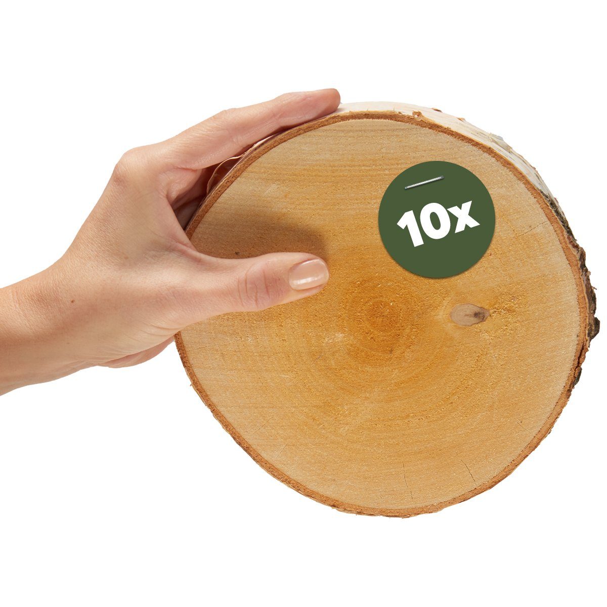 matches21 HOME & HOBBY Bastelnaturmaterial Baumscheiben Birke Holz-Platten günstig online kaufen