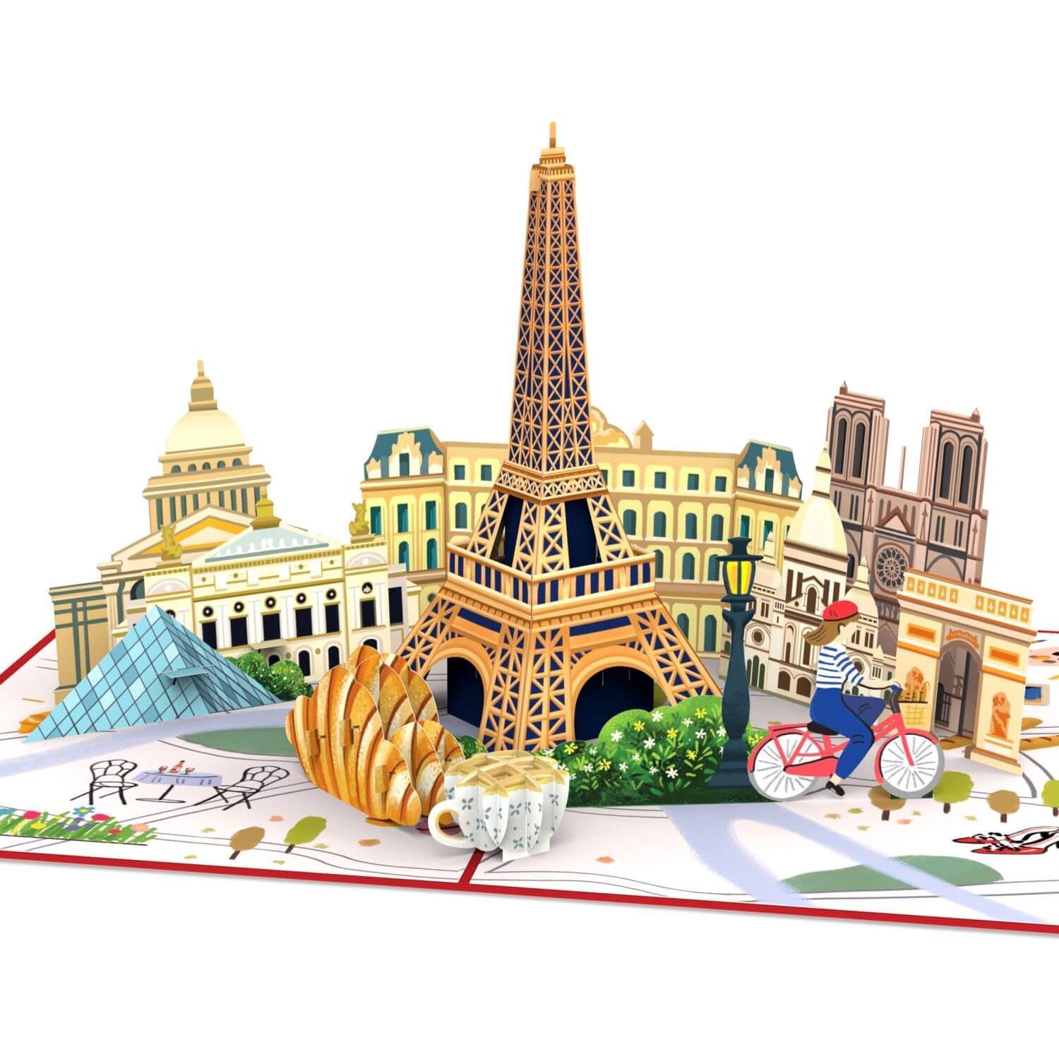 papercrush Geburtstagskarte Paris Pop-Up Karte