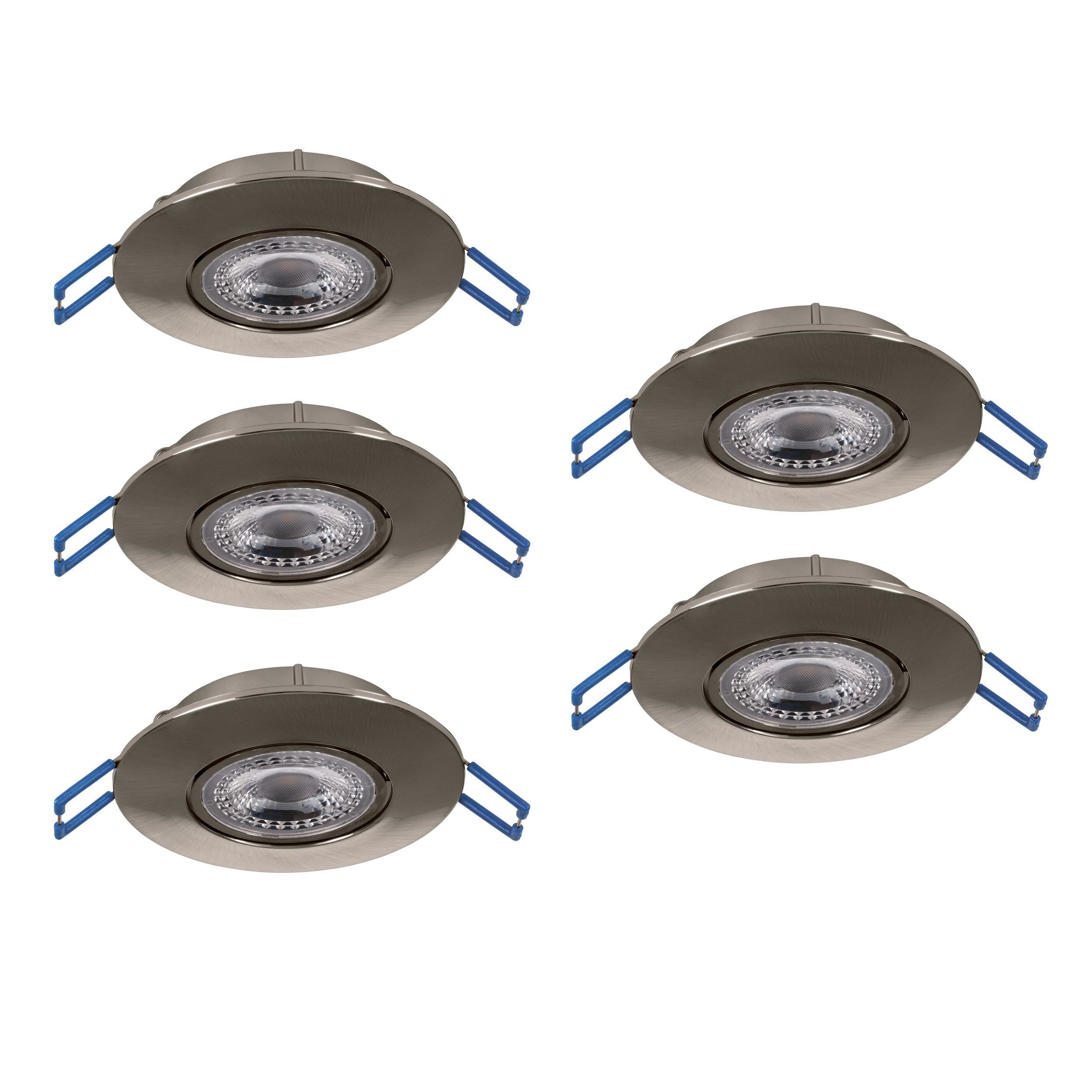 EGLO LED Einbauleuchte Gedrez, Leuchtmittel inklusive, 5er Set LED Einbaustrahler, Deckenspot, Deckenstrahler, Ø 9 cm