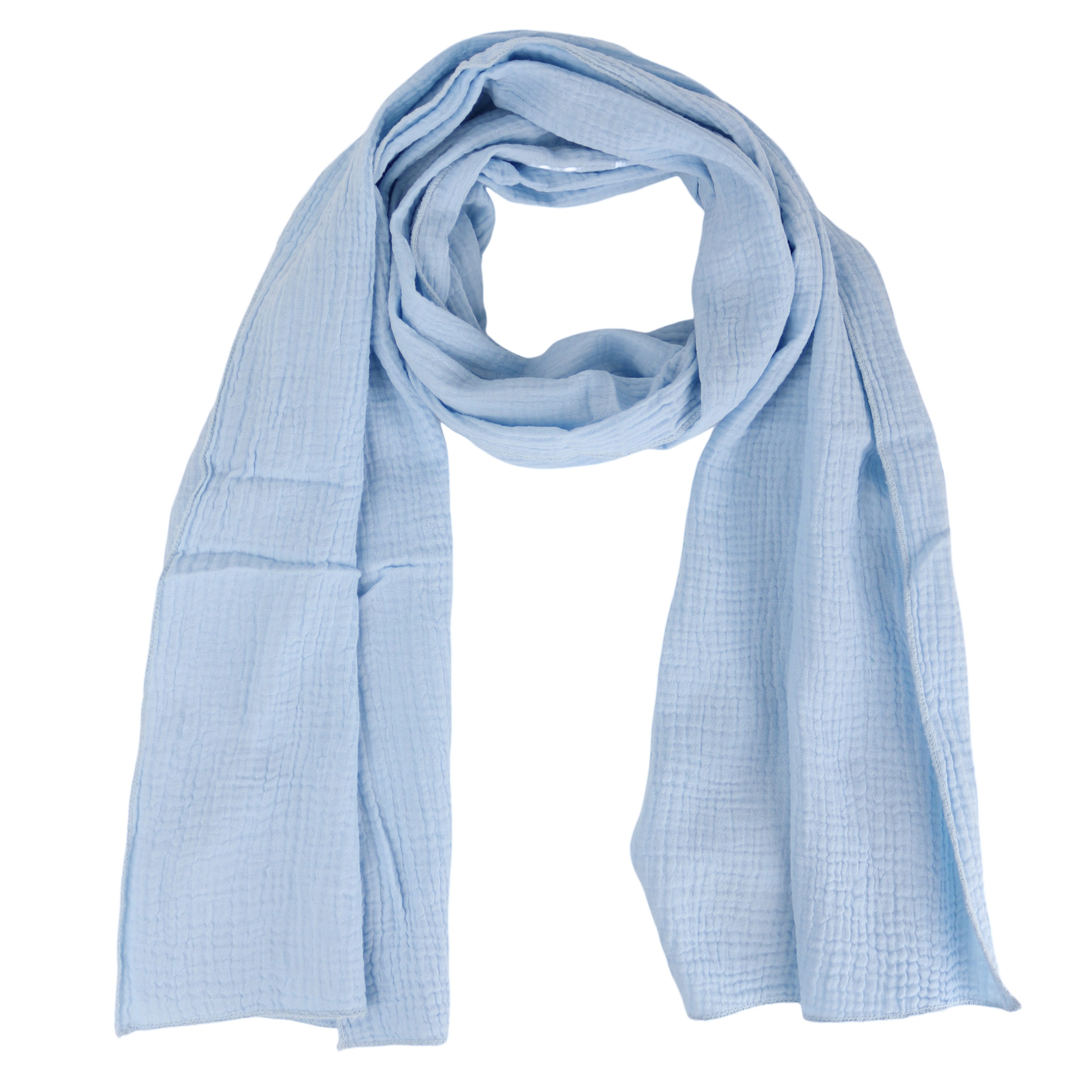 Modeschal weicher Unifarbe Schal 100% Baumwolle, Made in Italy