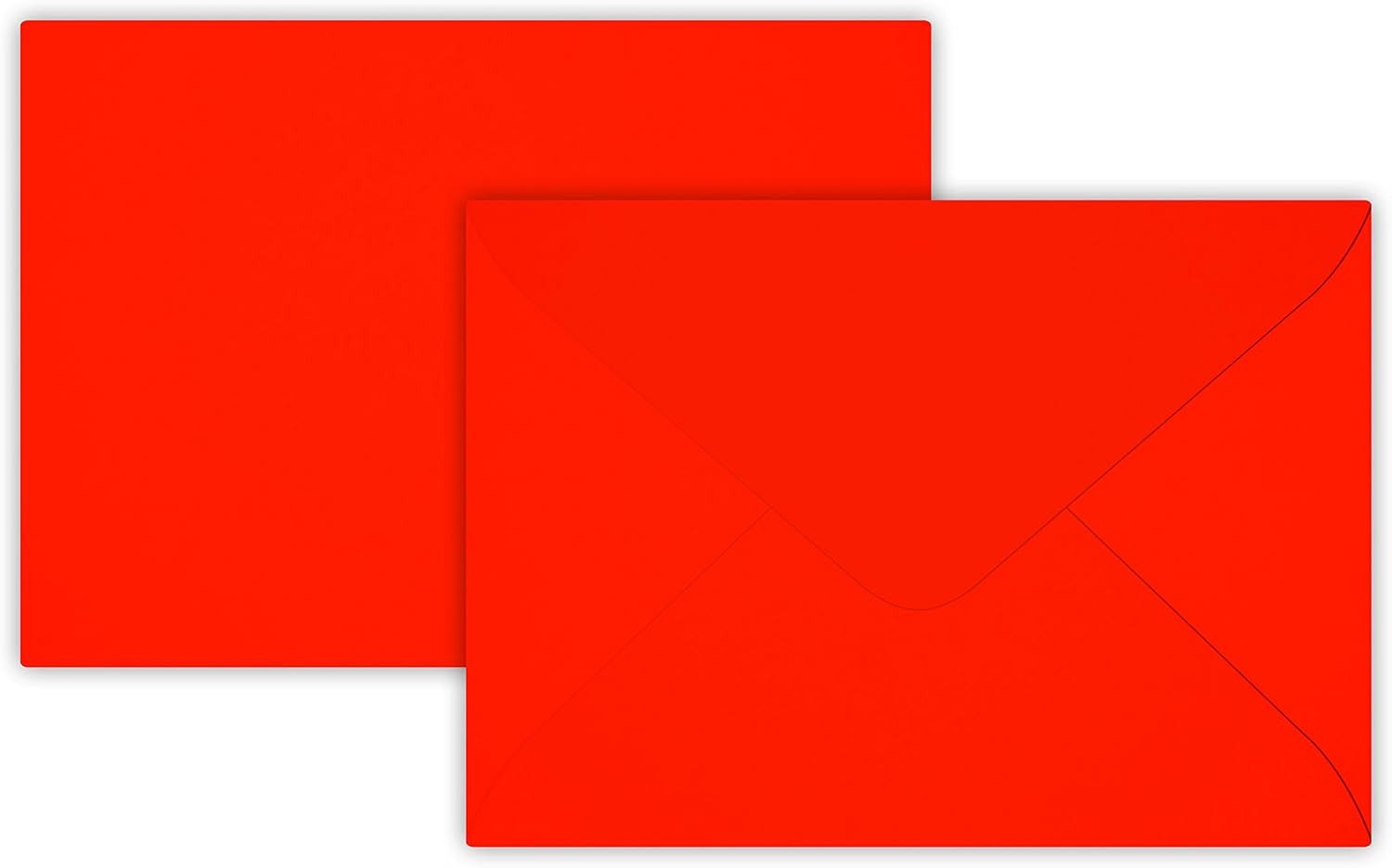 Briefumschläge24Plus Briefumschlag 25 Mini 6 x 9 cm Конверты Visitenkarten größe NEON Rot, 60 x 90 mm Конверты Visitenkarten größe NEON Rot