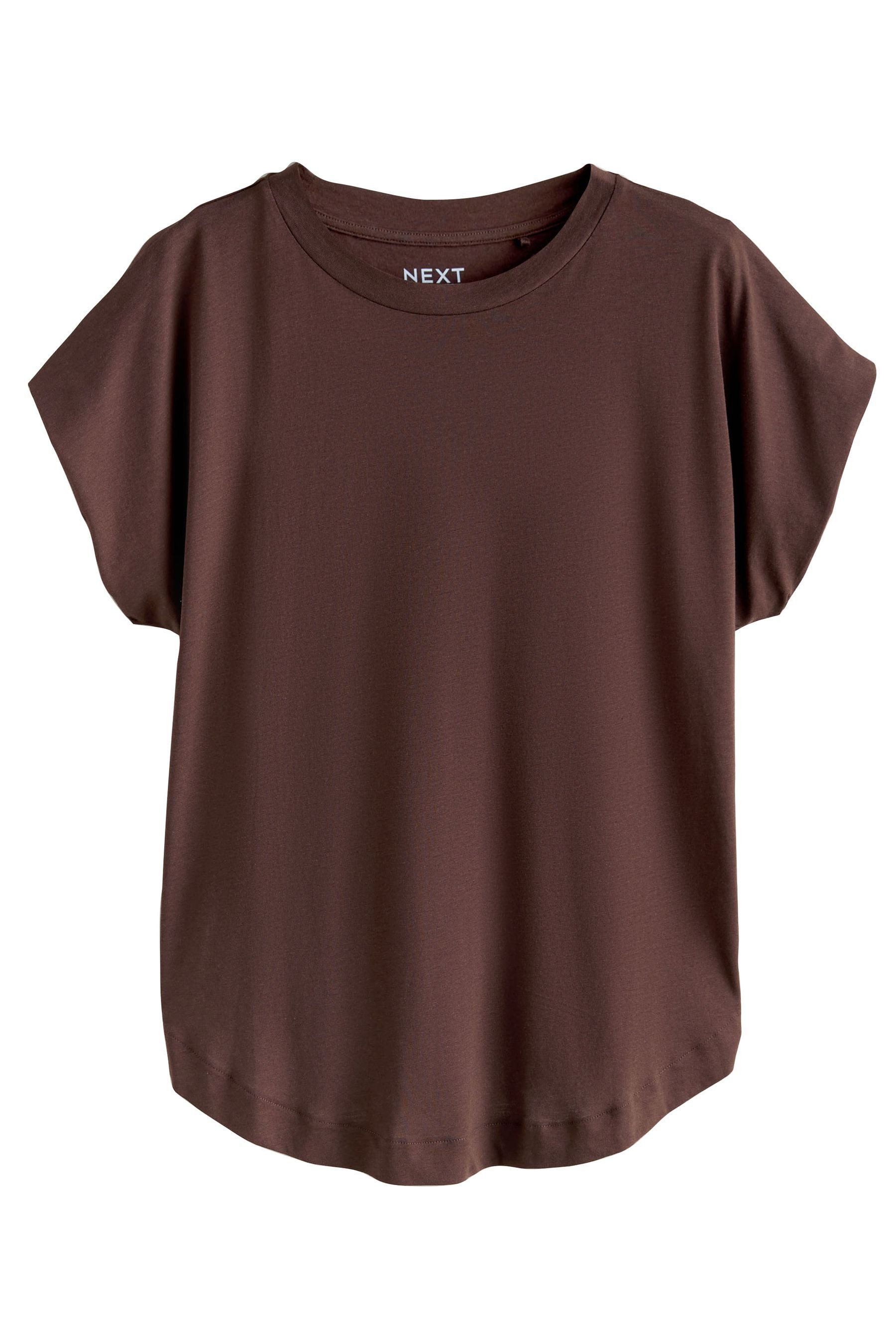 T-Shirt T-Shirt mit überschnittenen Schultern
