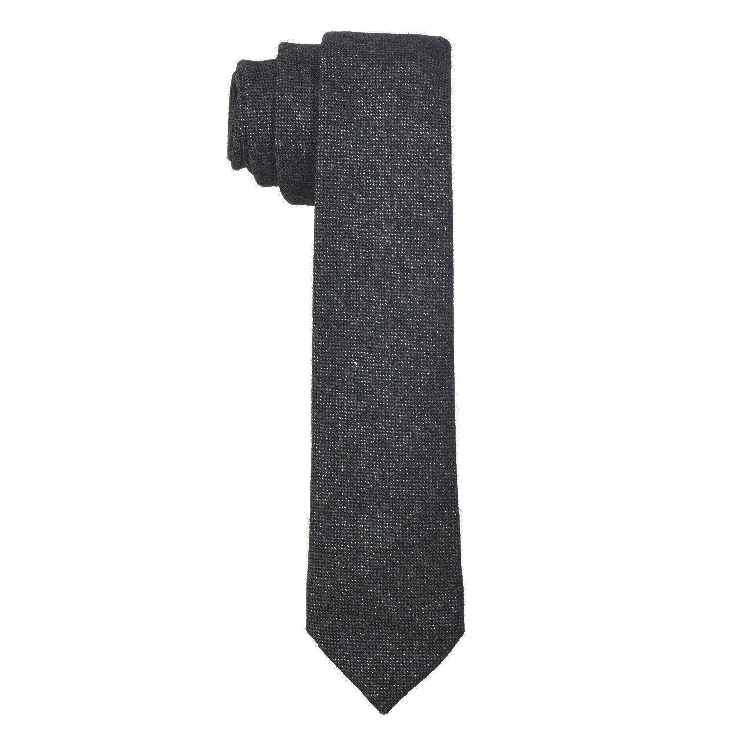 cm gepunkt verschiedene einfarbig Muster, für 6 Büro Krawatte festliche Krawatte) Krawatte DonDon 1x (Packung, oder kariert Veranstaltungen 1-St., Baumwolle, Herren und basaltgrau