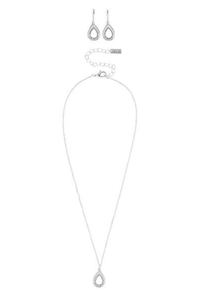 Next Kette mit Anhänger Glitzerndes Set mit Halskette und Ohrringen, oval (1-tlg)