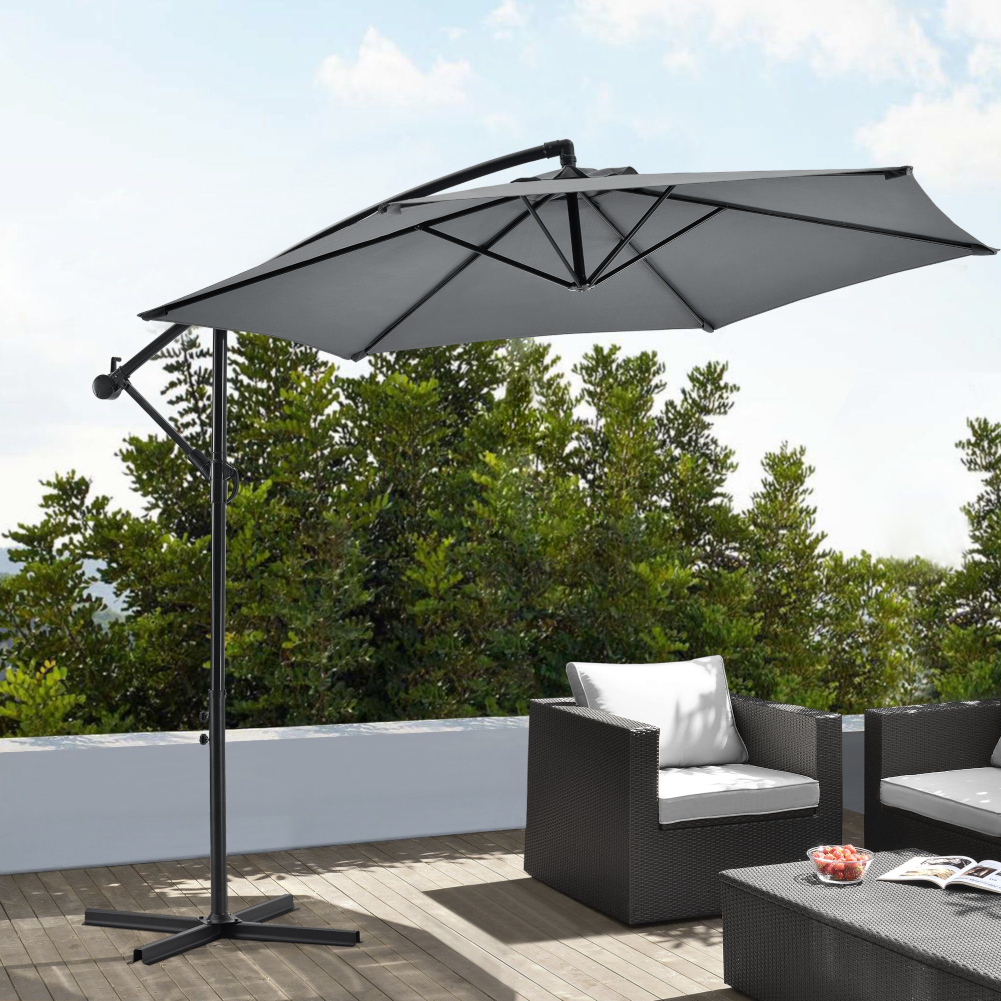 casa.pro Sonnenschutz, blickdicht, Ampelschirm »Budva« Sonnenschirm günstig online kaufen