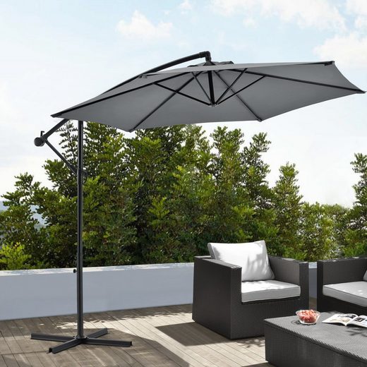 Sonnenschutz, casa.pro, blickdicht, Ampelschirm »Budva« Sonnenschirm mit Schirmständer 270cm