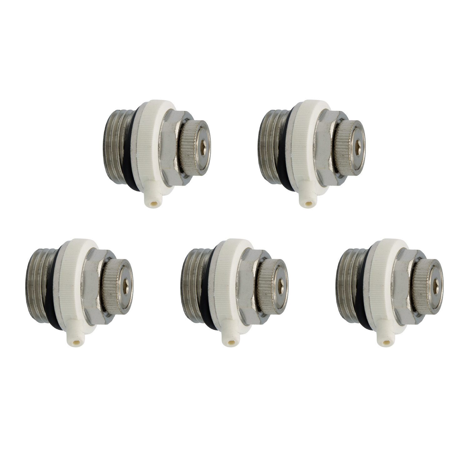 Sanicomfort Heizkörper Vollautomatischer Heizkörperentlüfter 5-er Set 21,3 mm (1/2)