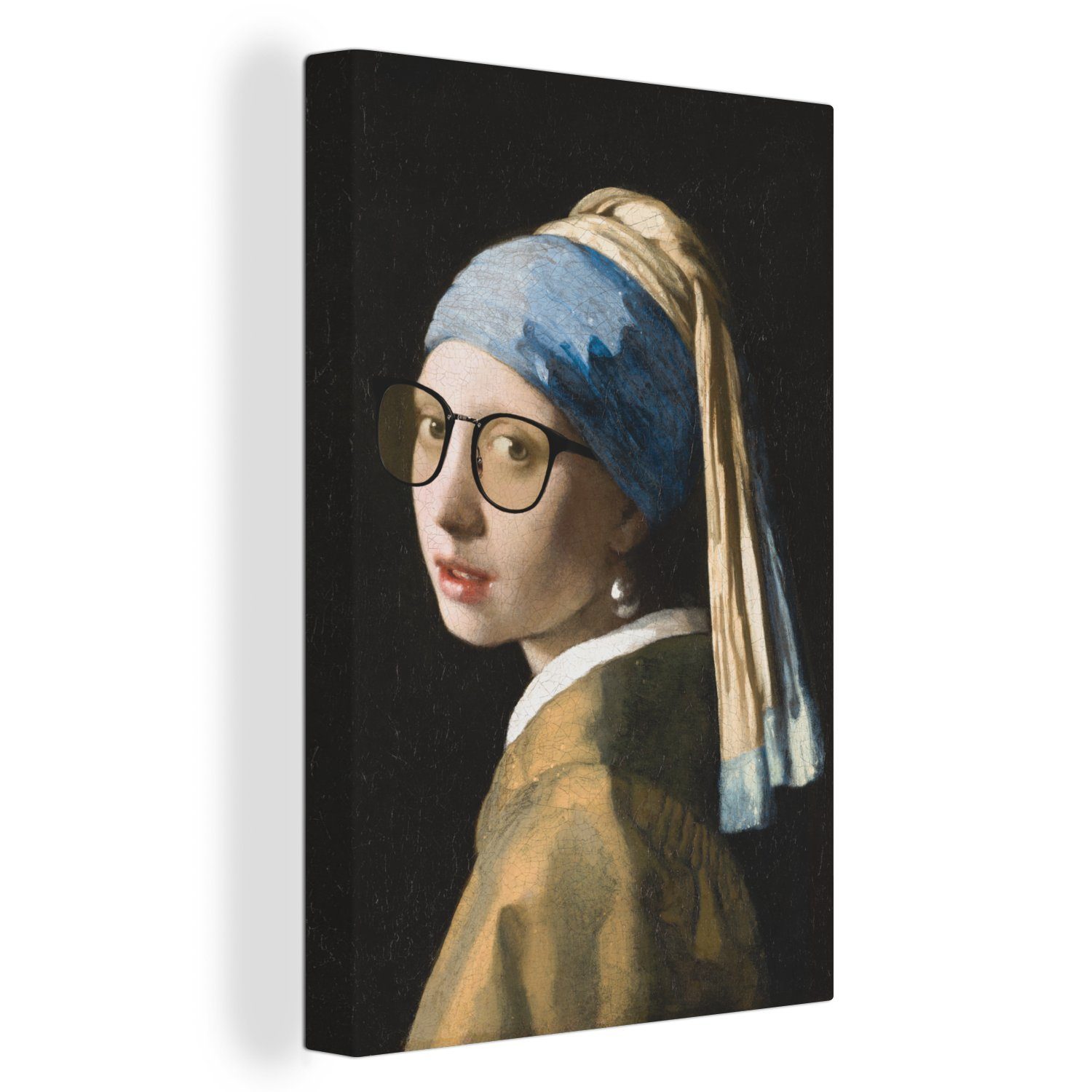 OneMillionCanvasses® Gemälde Das Mädchen mit dem Perlenohrring - Johannes  Vermeer - Brillen, (1 St), Leinwandbild fertig bespannt inkl.  Zackenaufhänger, Gemälde, 20x30 cm