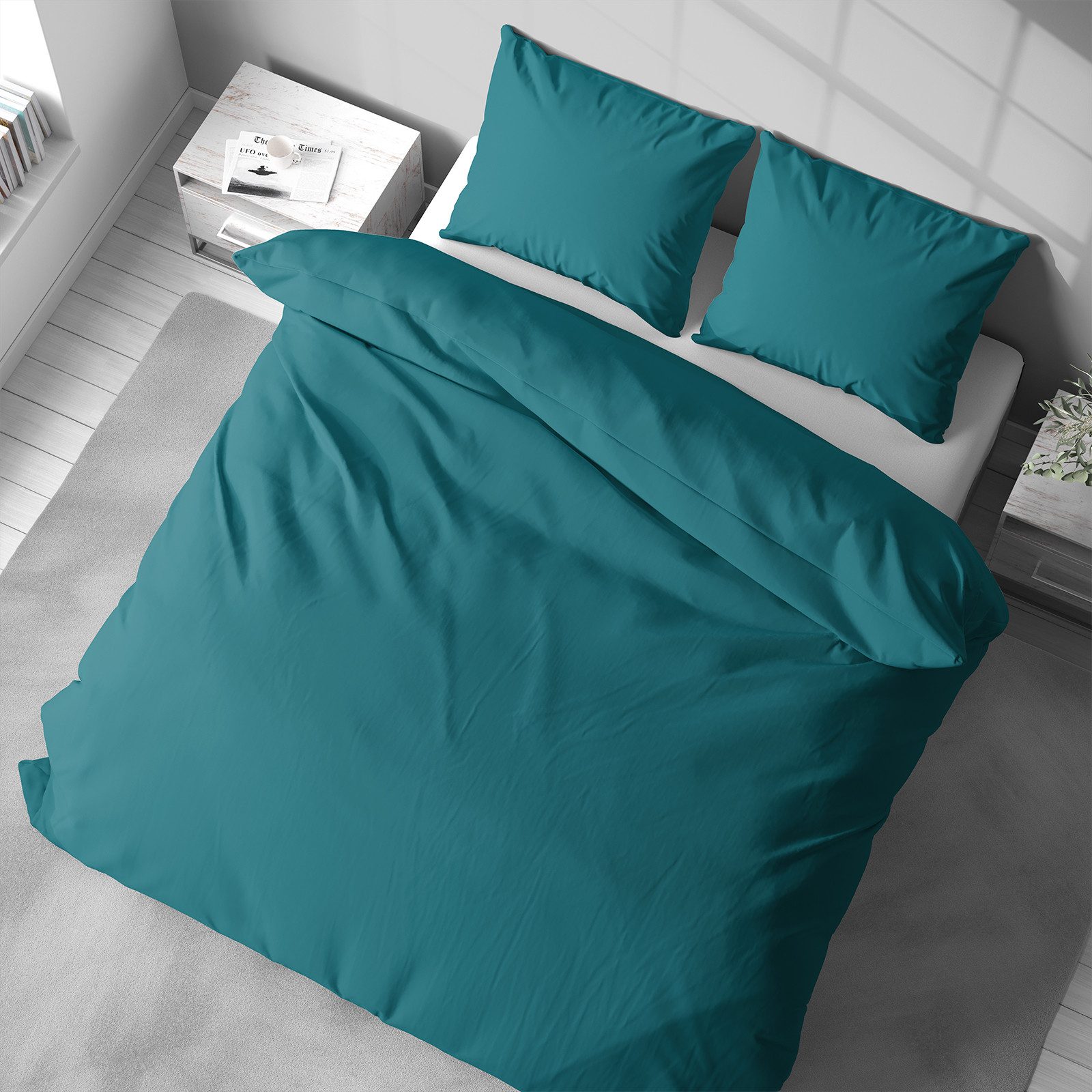 Visaggio Bettwäsche Mikrofaser Uni 135x200 155x220 günstig online kaufen