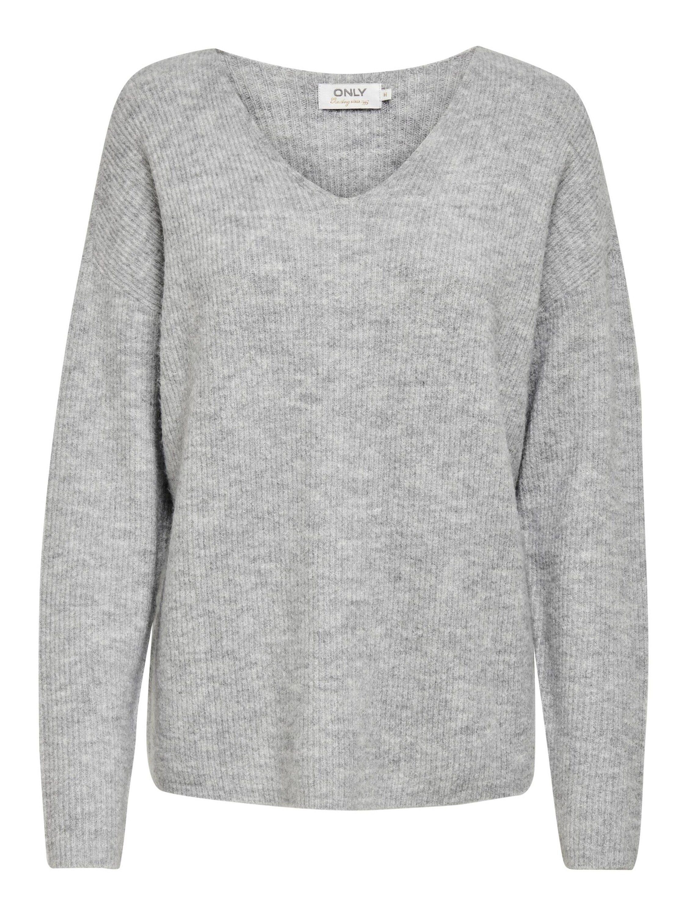 ONLY Strickpullover Camilla Melange Light Plain/ohne Grey (1-tlg) 15204588 Details