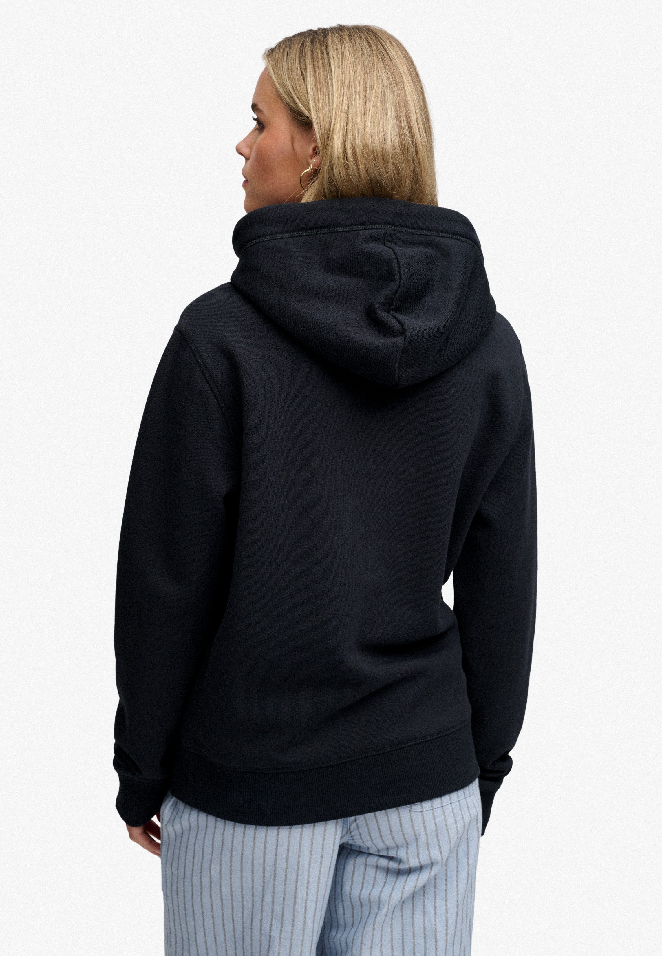 Superdry Kapuzensweatshirt SIGNATURE EMB HOOD Baumwollmischung, relaxed fit