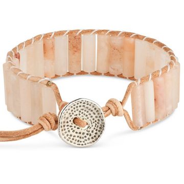 BENAVA Armband Yoga Armband - Quarz Edelstein Perlen mit Handmade Anhänger, Handgemacht