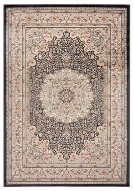 Orientteppich Oriente Teppich - Traditioneller Teppich Orient Beige Schwarz, Mazovia, 60 x 100 cm, Geeignet für Fußbodenheizung, Pflegeleicht, Wohnzimmerteppich