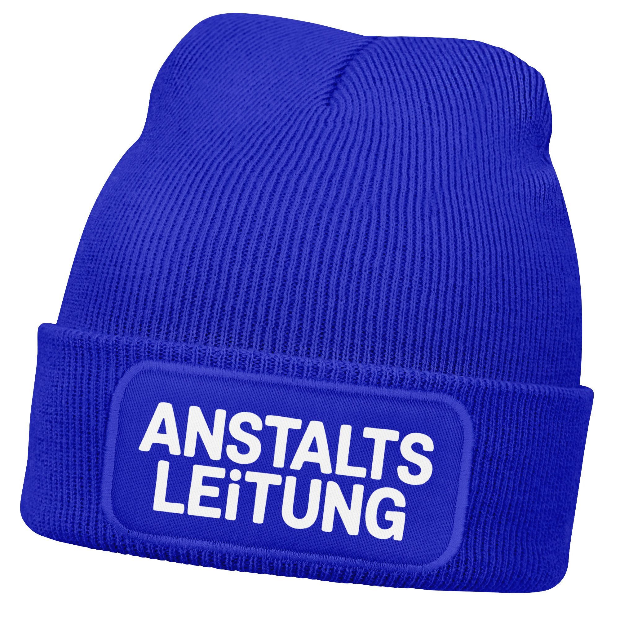 MoonWorks Strickmütze Damen Beanie Patch Bedruckt Lustig Anstaltsleitung St günstig online kaufen
