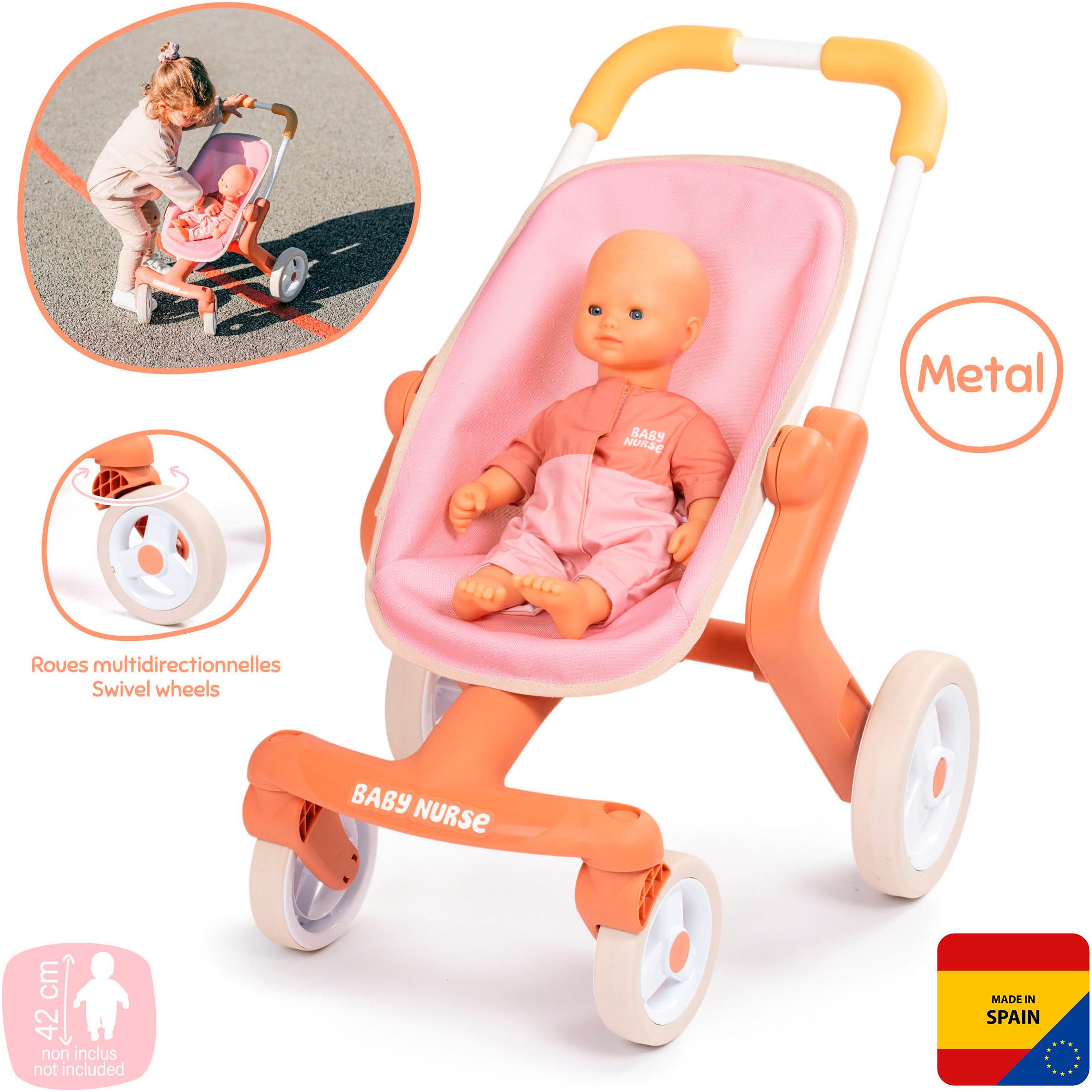 Smoby Puppenbuggy Baby Nurse Puppenbuggy Pop, Made in Europe günstig online kaufen