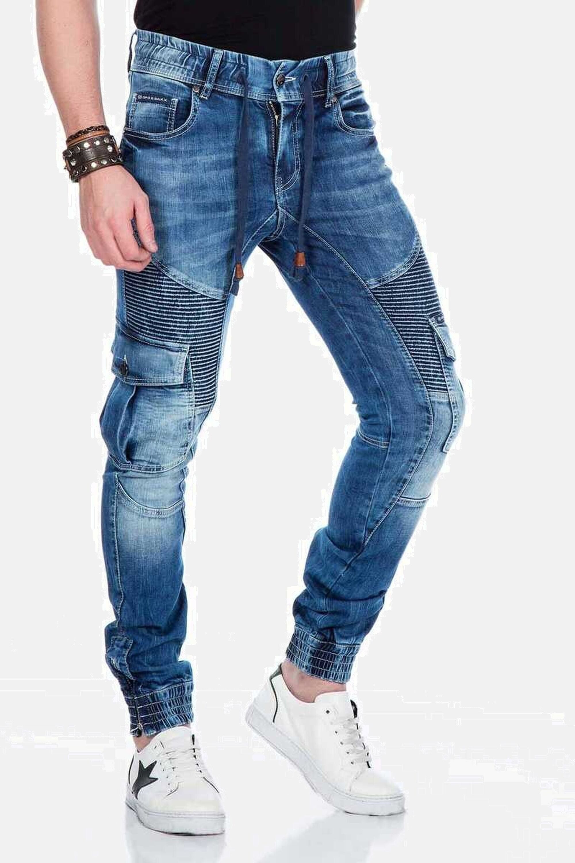 Cipo & Baxx Cargojeans Jeans mit elastischen Bündchen am Saum, CD-446 günstig online kaufen