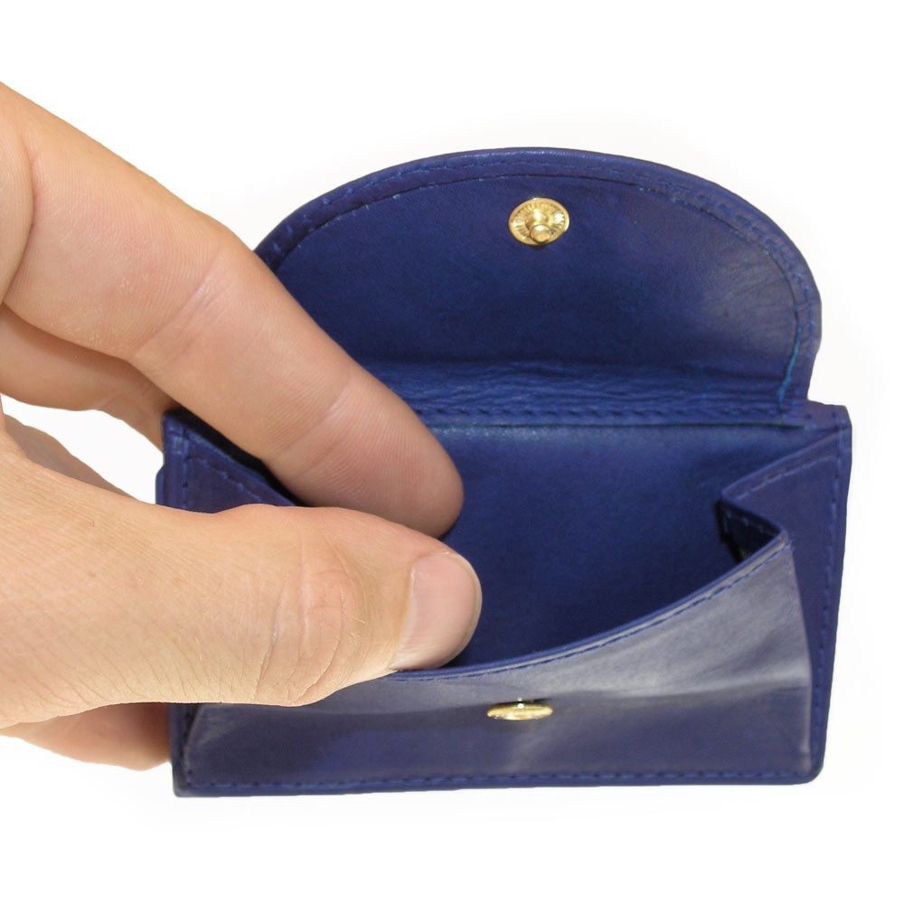 BRANCO Mini Geldbörse Kleine Geldbörse / Mini-Portemonnaie, Leder, Azur-Blau, Branco 105