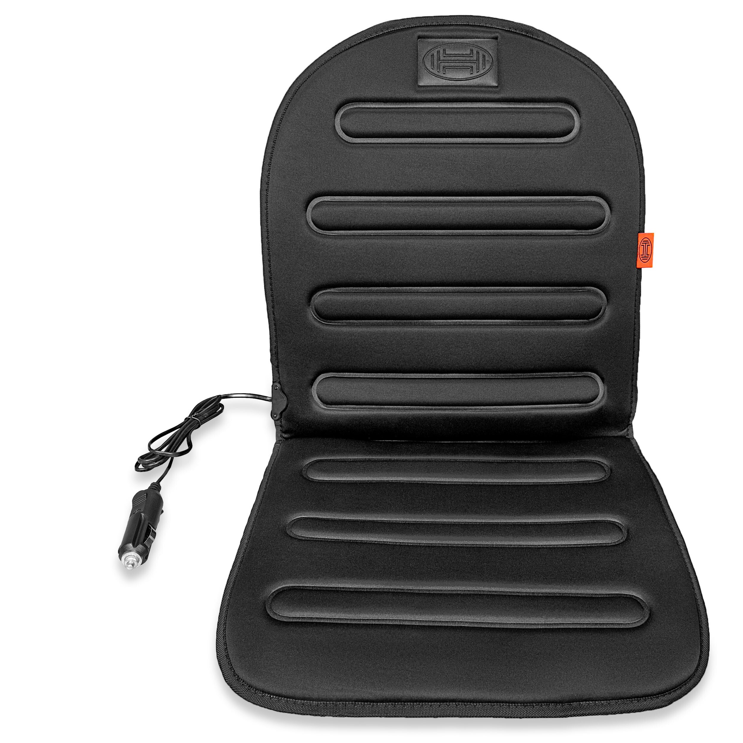 HEYNER Autositzauflage Auto-Sitzauflage schwarz 12 V für Zigarettenanzünder für Vordersitz, 1-tlg.