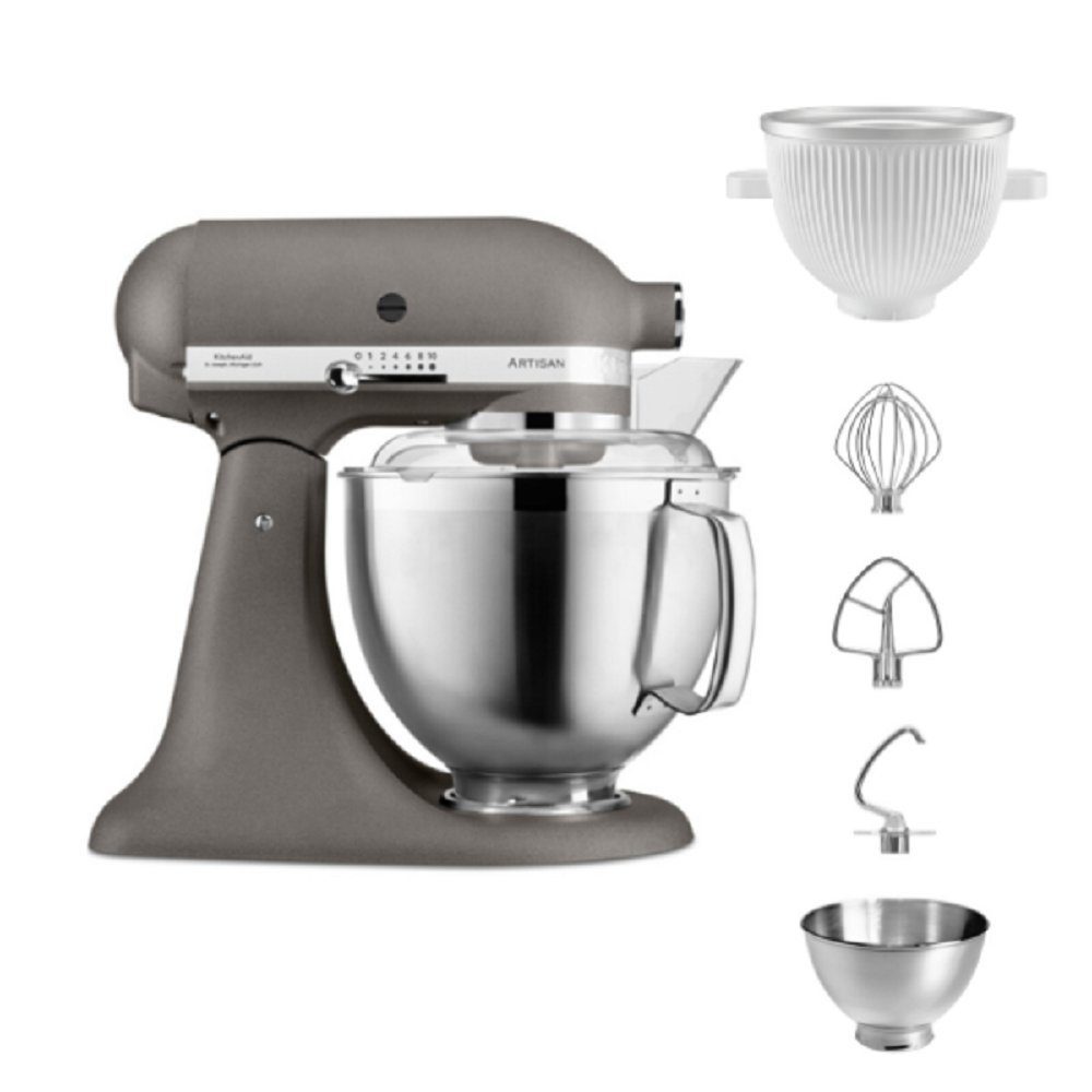 5KSM185 4,8 Küchenmaschine Artisan KitchenAid Küchenmaschine L Icelover Gusseisen Schwarz KitchenAid