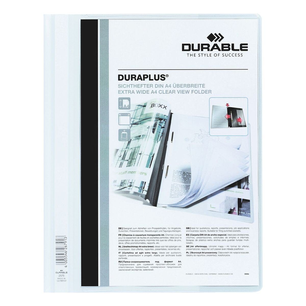 DURABLE Hefter »Duraplus«, Format DIN A4+, überbreit mit Klarsicht- und  Innentasche online kaufen | OTTO