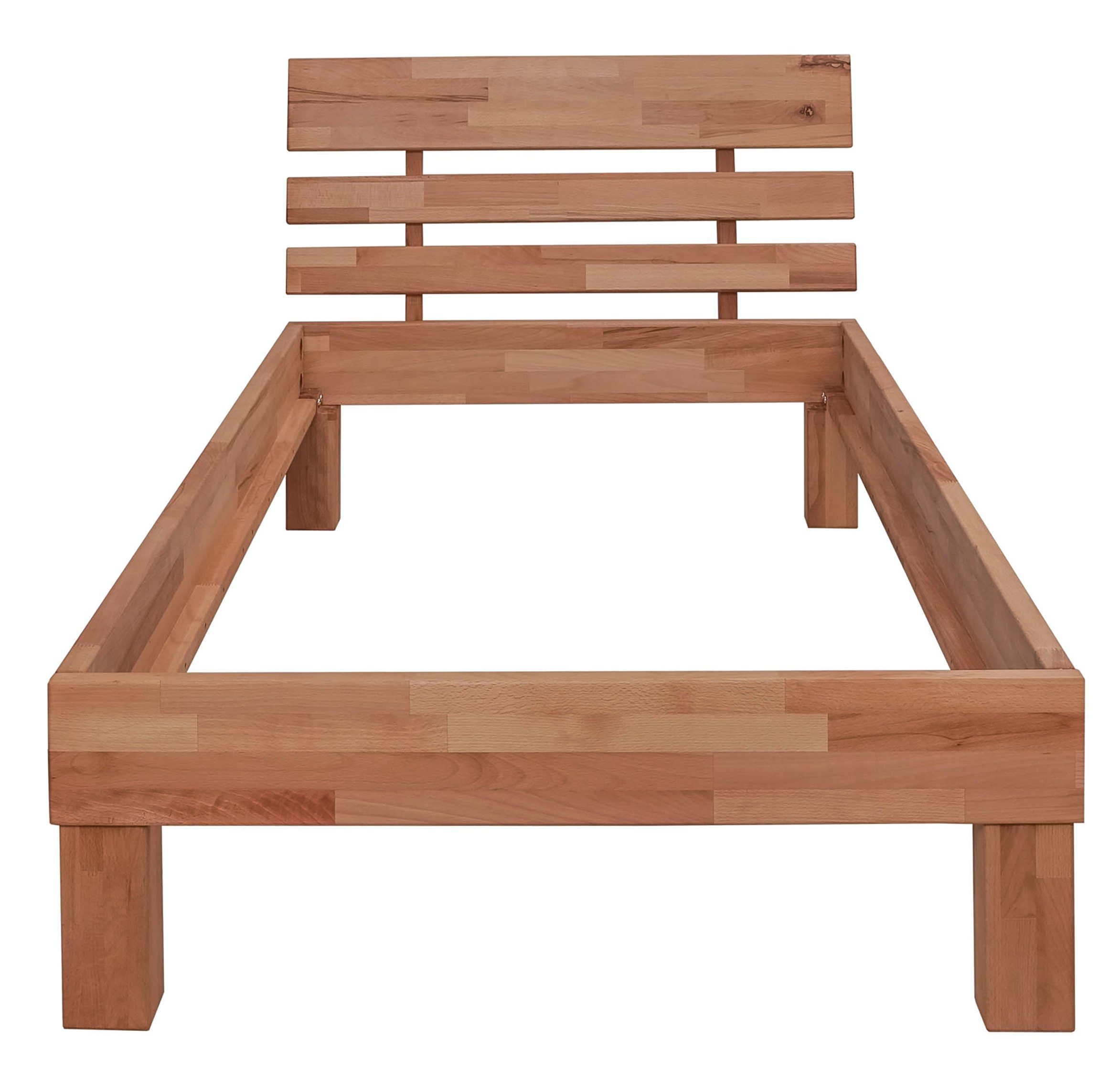 Krok Wood Massivholzbett Julia in Buche mit Kopfteil