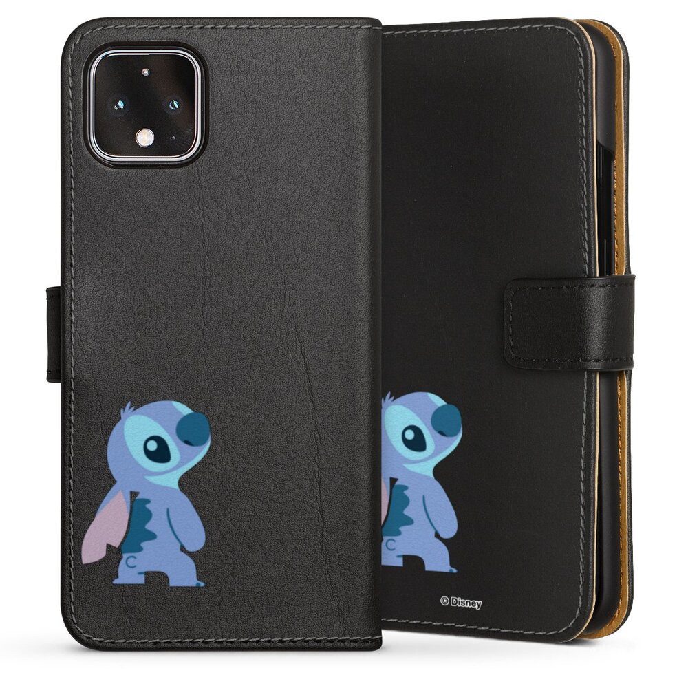 DeinDesign Handyhülle Lilo & Stitch Fanartikel Disney Stitch Smiling, Google Pixel 4 Hülle Flip Case Klapphülle Handytasche Leder
