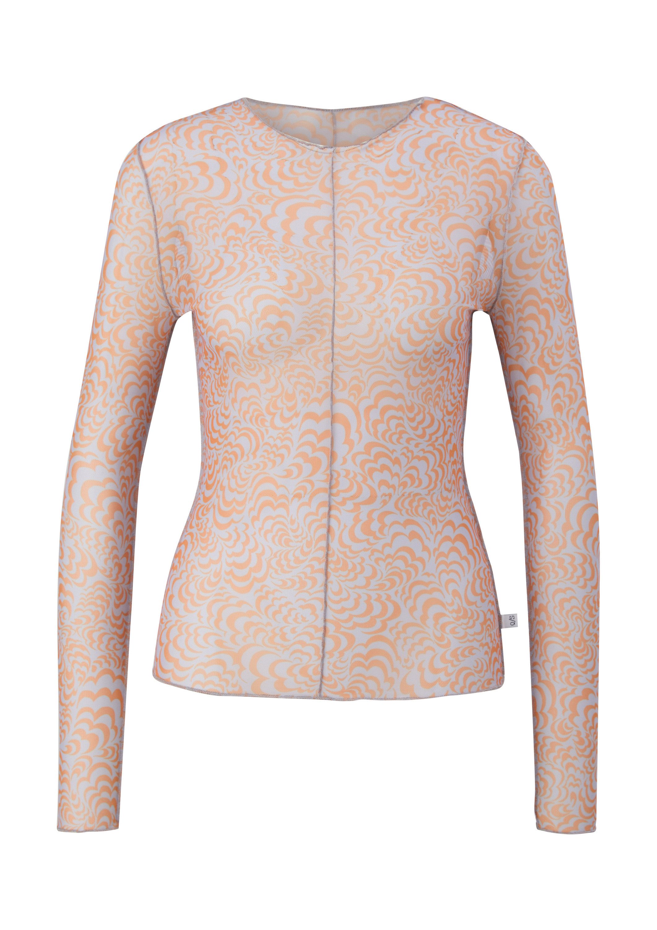 QS Langarmshirt T-Shirt T-Shirt mit Inside Out-Effekt günstig online kaufen