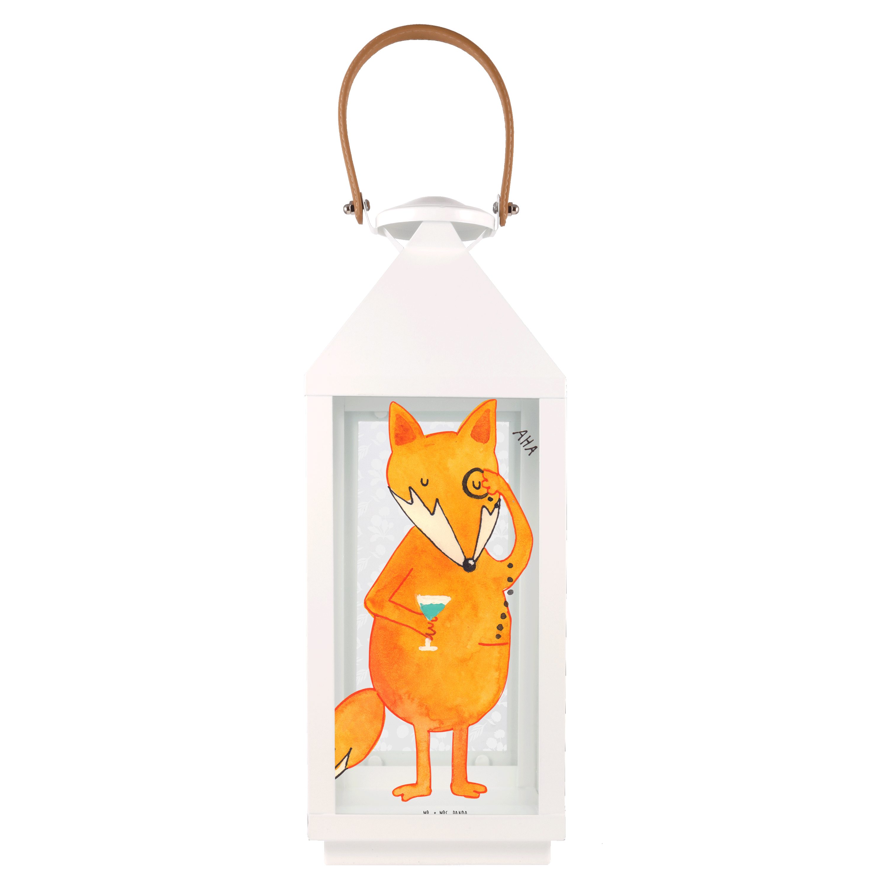 Mr. & Mrs. Panda Gartenleuchte Fuchs Lord - Transparent - Geschenk, Cocktail, neugierig, Gartenlampe