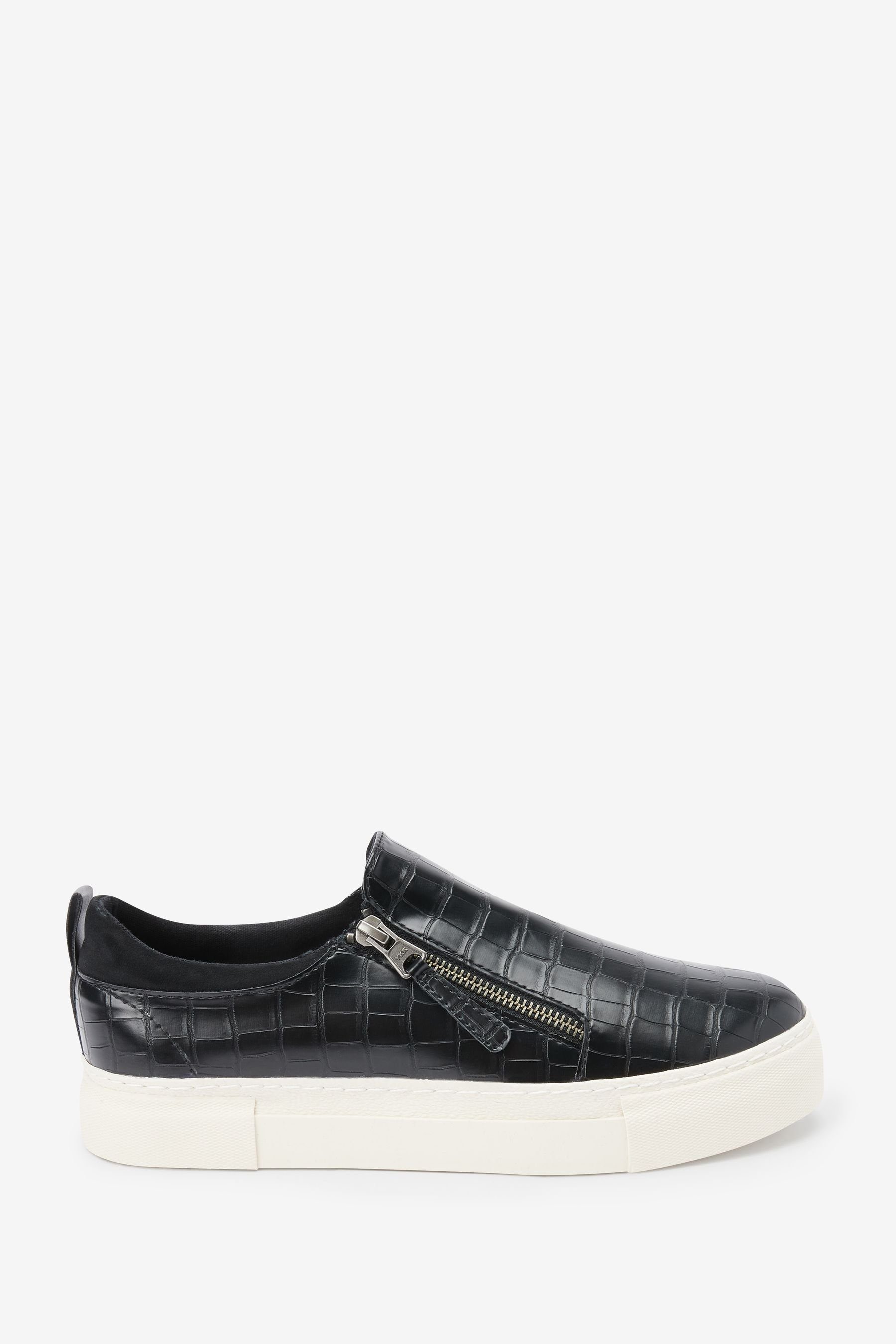 Next Forever Comfort Schlupfsneaker mit Reißverschluss Sneaker (1-tlg) Black
