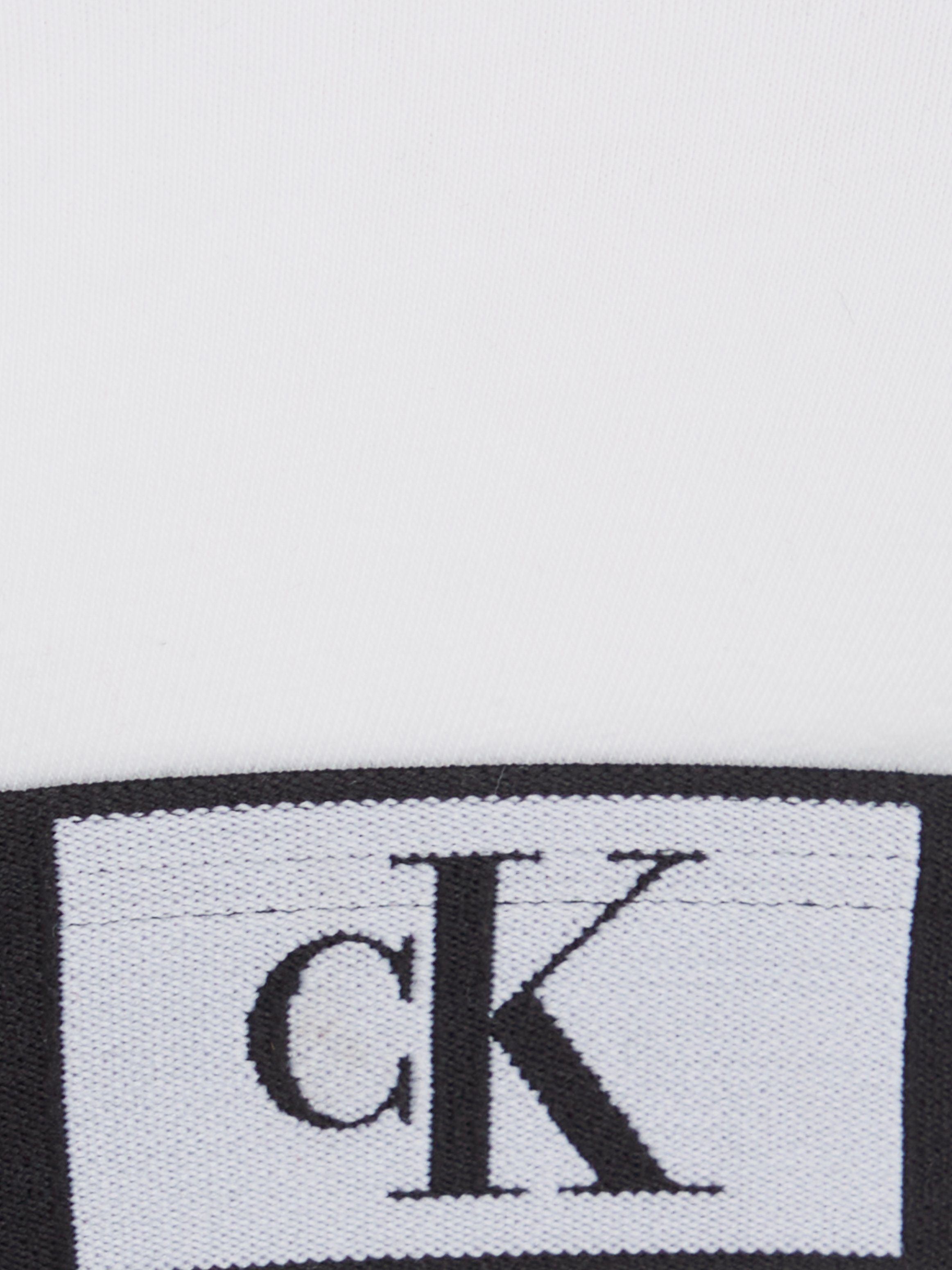Klein UNLINED Calvin Alloverprint Underwear WHITE mit Bralette-BH BRALETTE