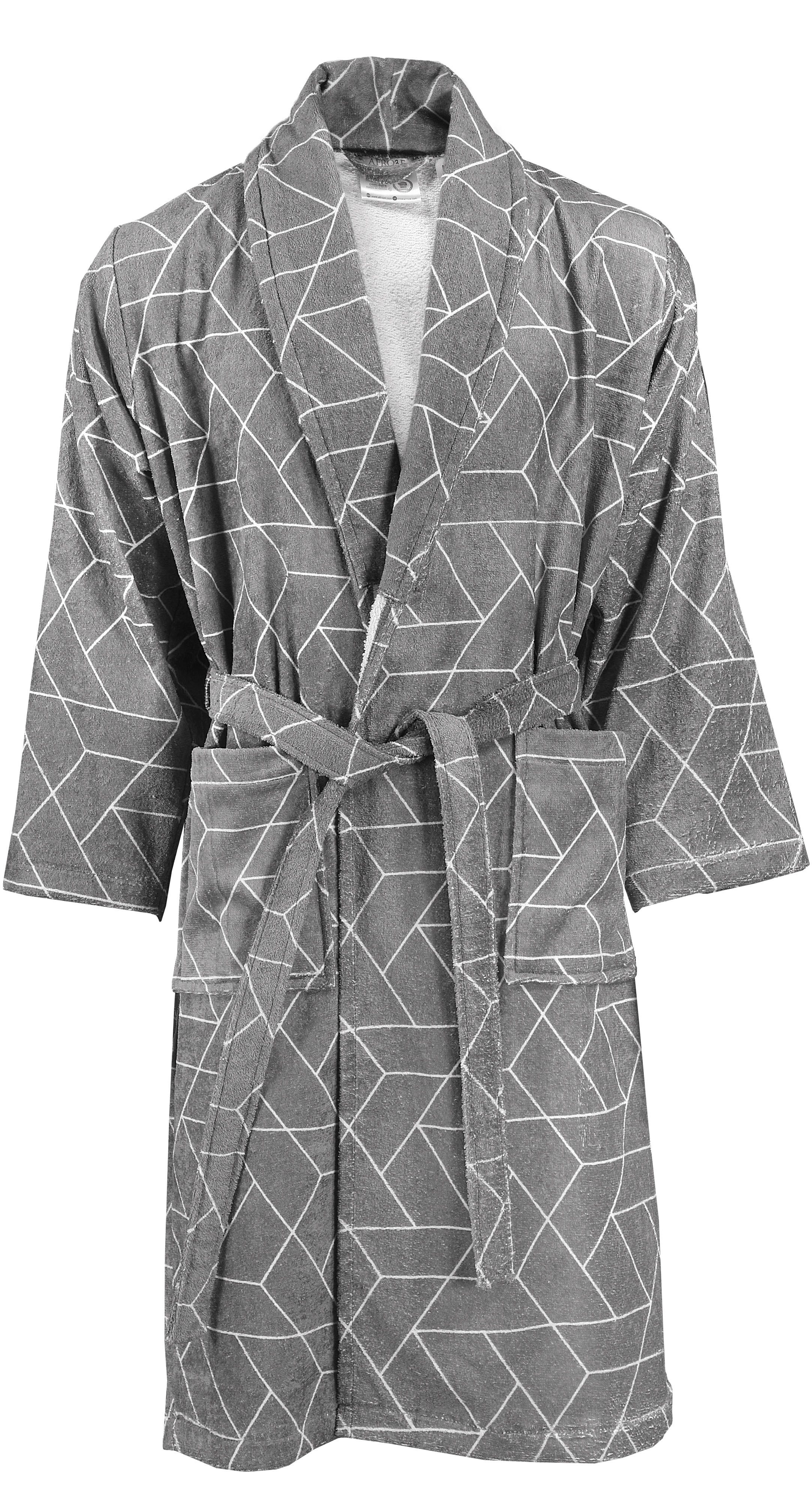 Kenda Sand Bademantel Florence 125, Midilänge, Baumwolle, Schalkragen, Gürtel, bequem, Wohlfühlqualität, mit Gürtel