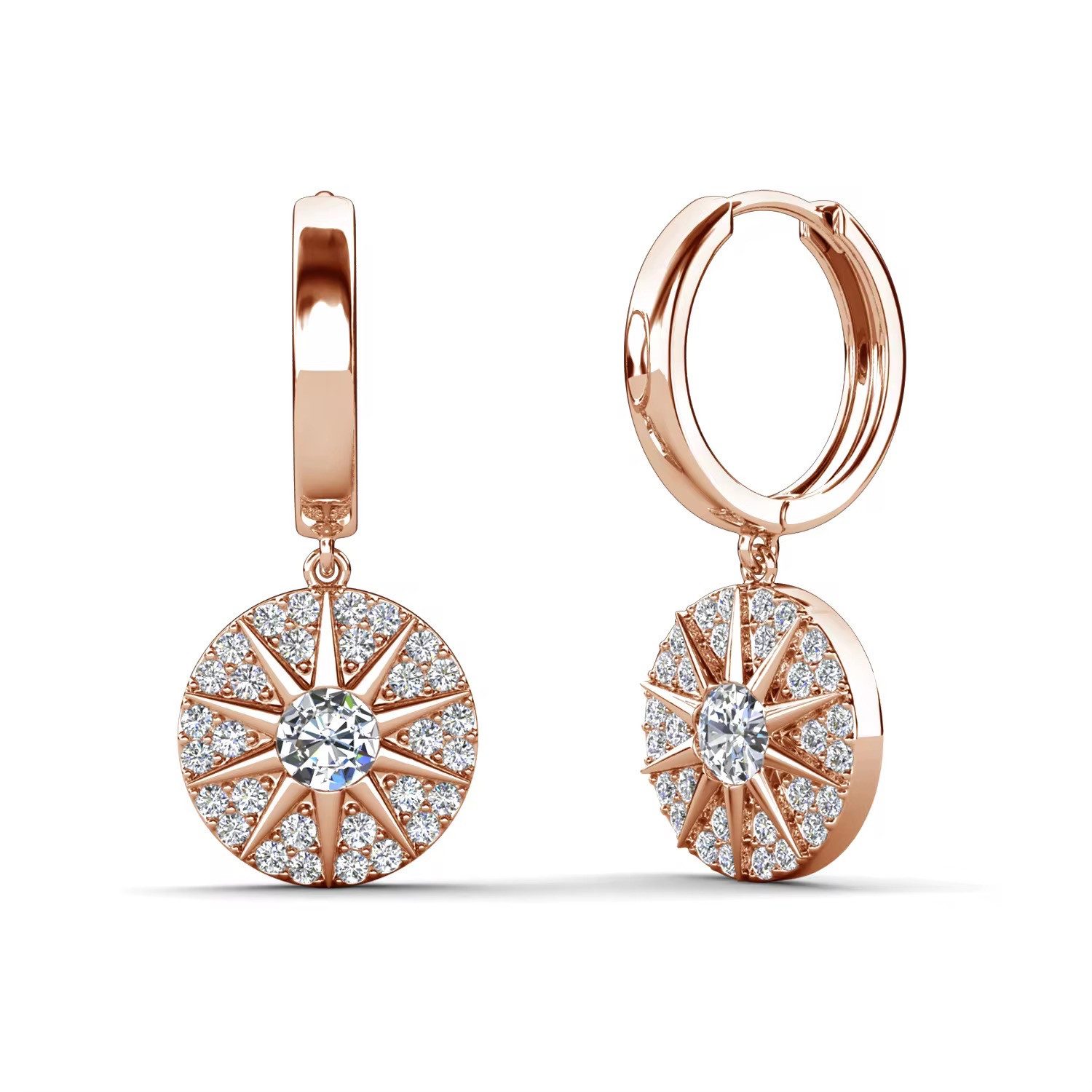 ROUGEMONT Paar Creolen Damen Creolen Ohrhänger Sommer Style -Hypoallergen 18K Vergoldung, Hypoallergen für empfindliche Haut geeignet