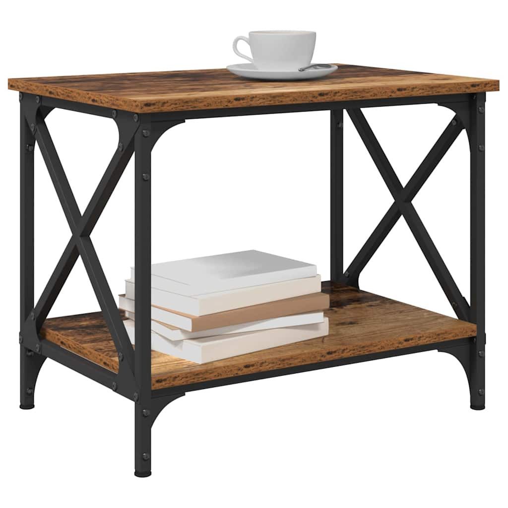 vidaXL Couchtisch Beistelltisch Altholz 55 x 38 x 45 cm Holzwerkstoff (1-St günstig online kaufen