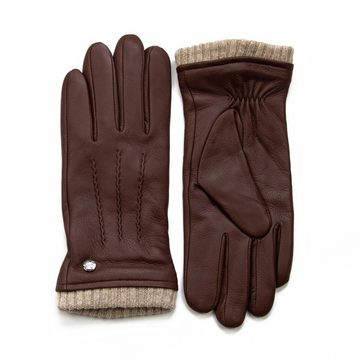 Hand Gewand by Weikert Lederhandschuhe HARRY - Hochwertige Hirschleder Handschuhe mit Kaschmir Fütterung