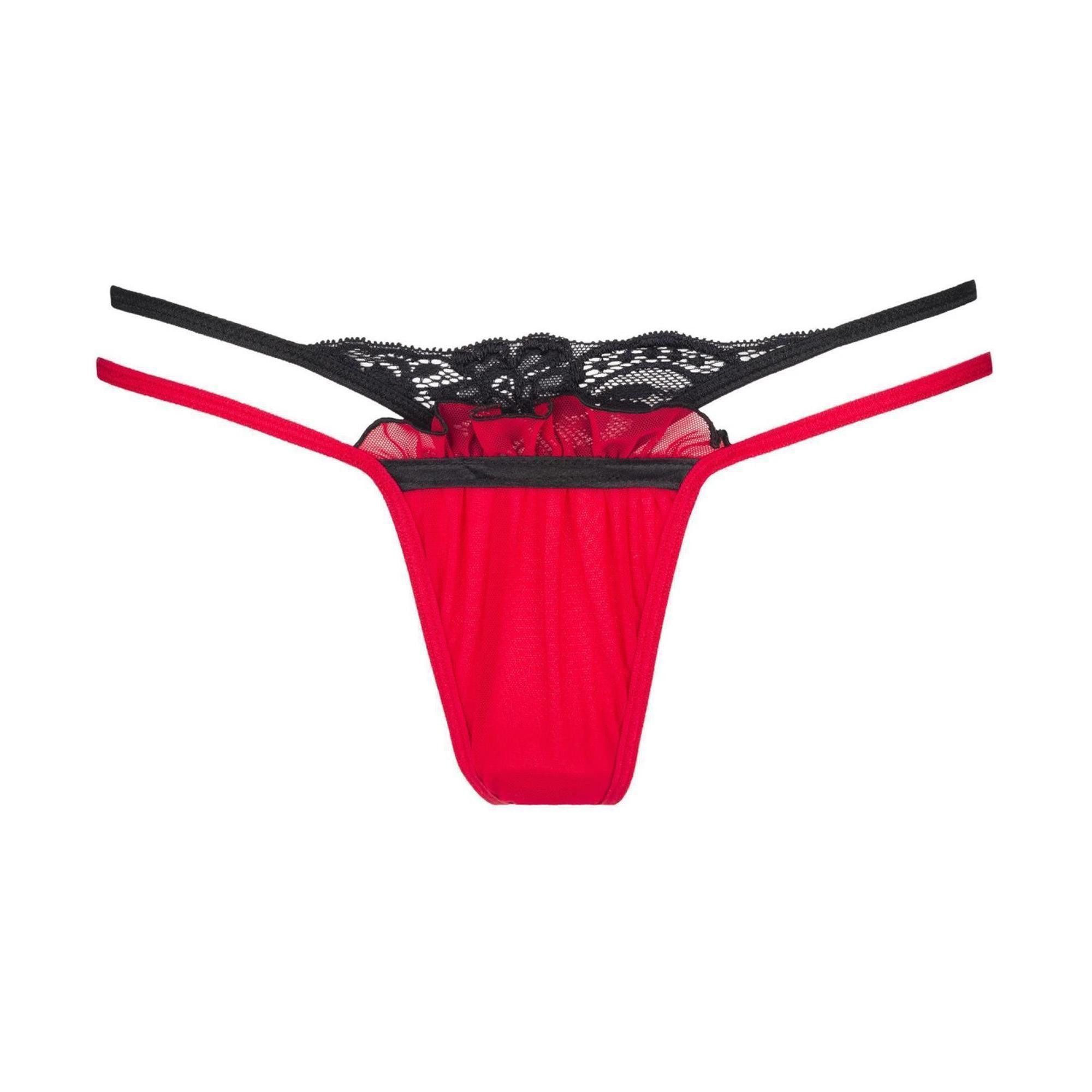 String V-8778PS Plus Size string red-black - (2XL,3XL,4XL