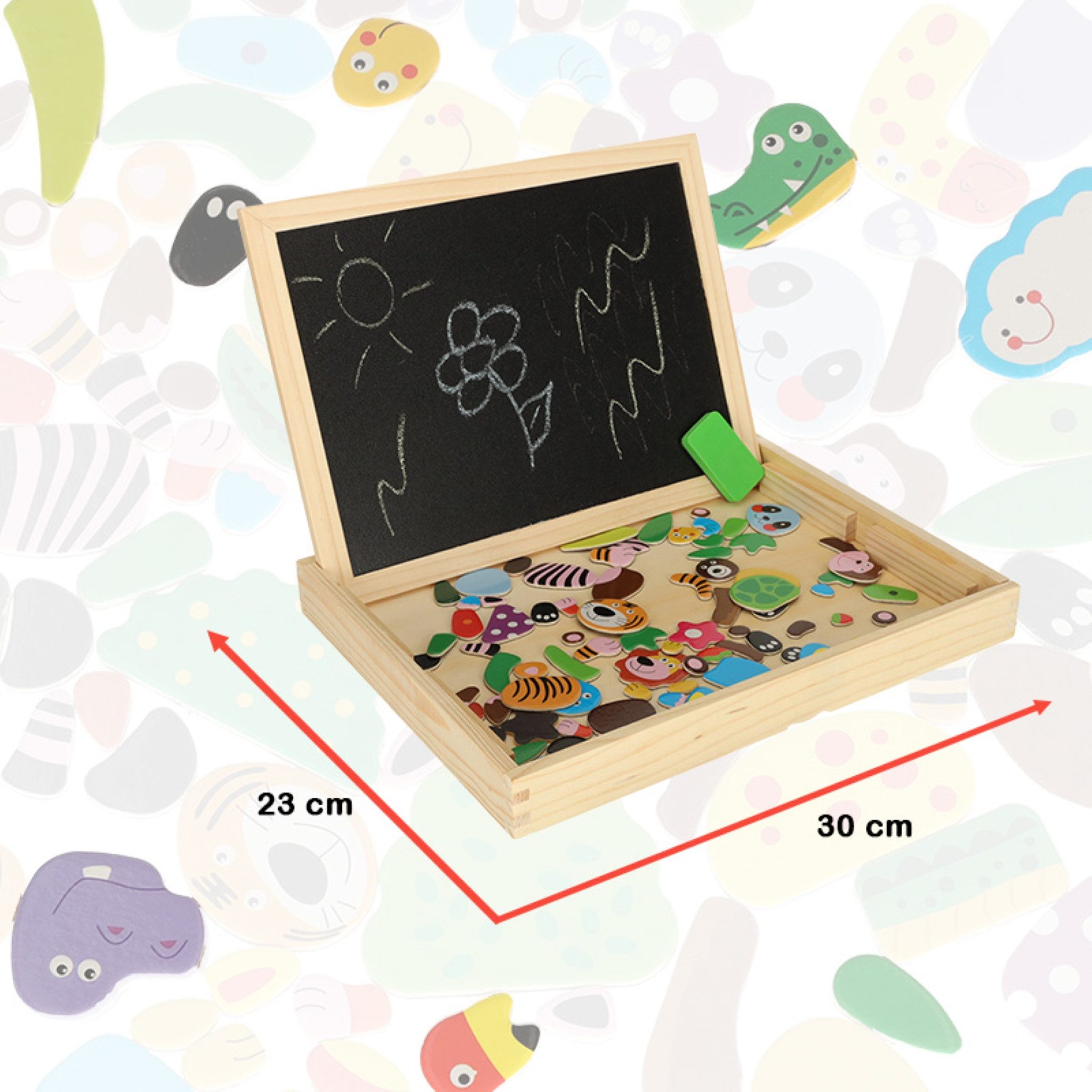 Ikonka Magnettafel Magnet-Kreidetafel Kinder, doppelseitig mit günstig online kaufen