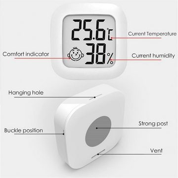 Olotos Raumthermometer Digitales Thermo-Hygrometer Thermometer Temperatur Messgerät 3er-Set