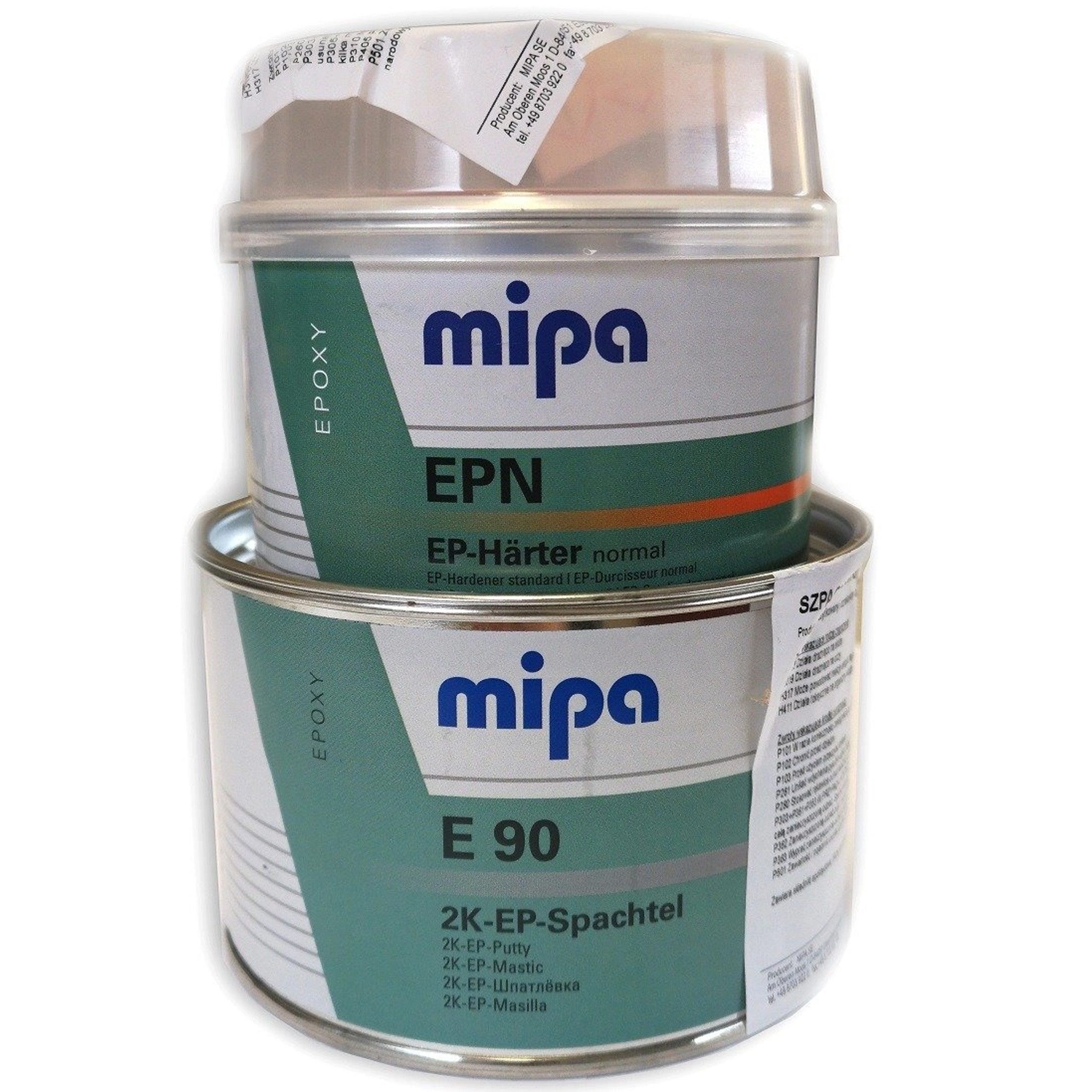 MIPA Spachtelmasse Mipa E 90 2K Epoxid Füllspachtel inkl Härter 0,5kg Spachtelmasse
