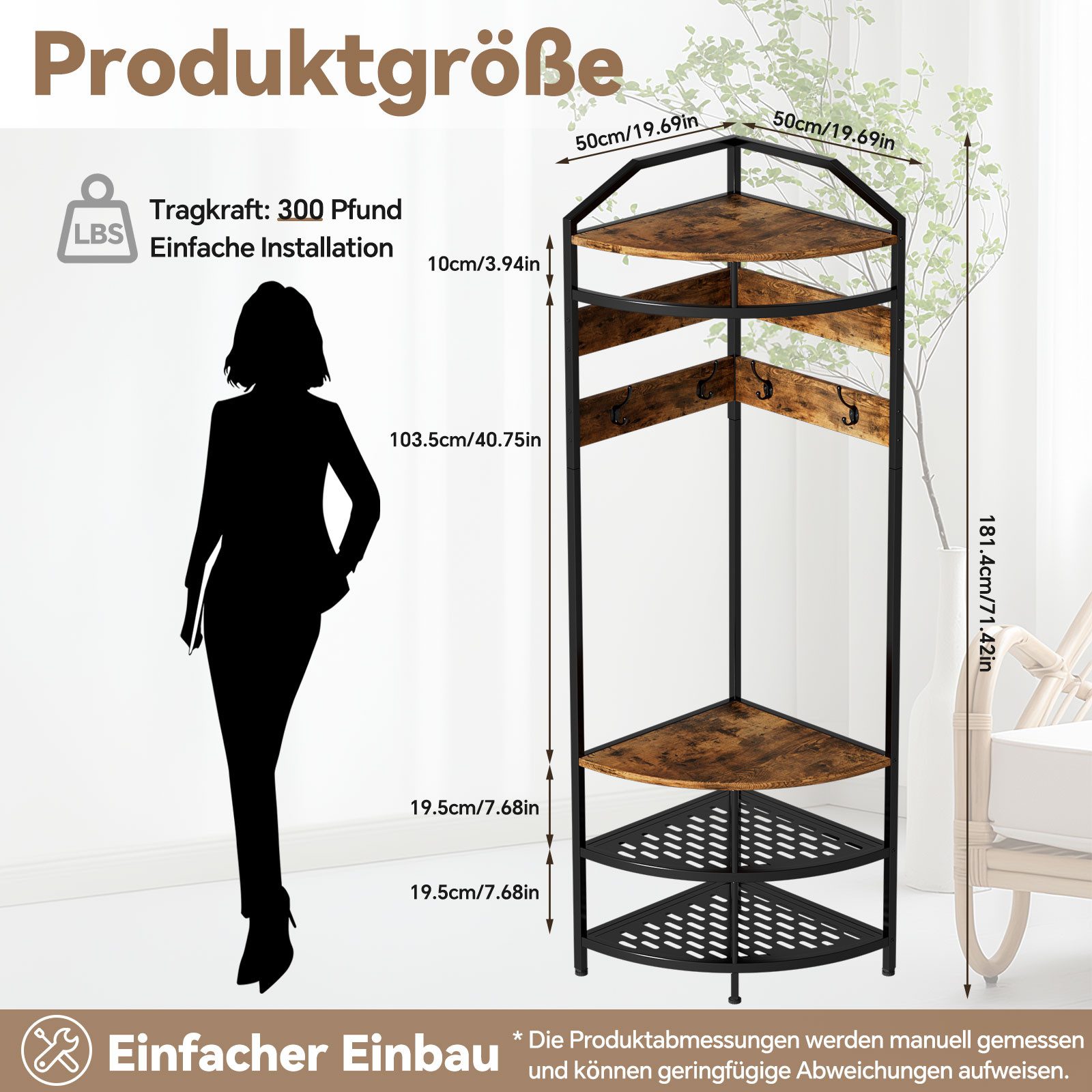 TWSOUL Garderobenständer 3 in 1 Eck Kleiderständer & Sitzbank & Schuhregal, günstig online kaufen