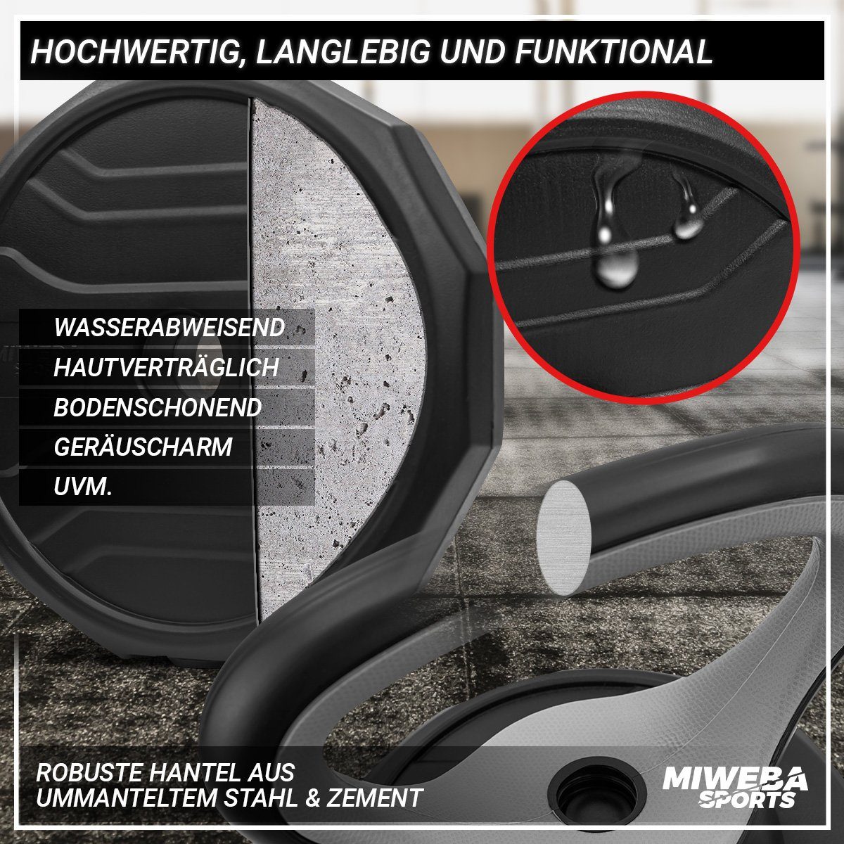 6 Gewichte kg, Stahl), - - komplett Hantel Hantelscheiben Hantel - - Muskelaufbau - Kurzhanteln Sports Hantel Sternverschluss, - Set verstellbares Fitness Langhantel Kurzhantelset Miweba Sport Krafttraining Anti-Rutsch-Griff, 25 (Liegestützgriffe Fitnesshanteln - Hantel Workout Kettlebell Set - 6in1 - - Set, Training Hantel-Set Multifunktionshantel Konstellationen, -