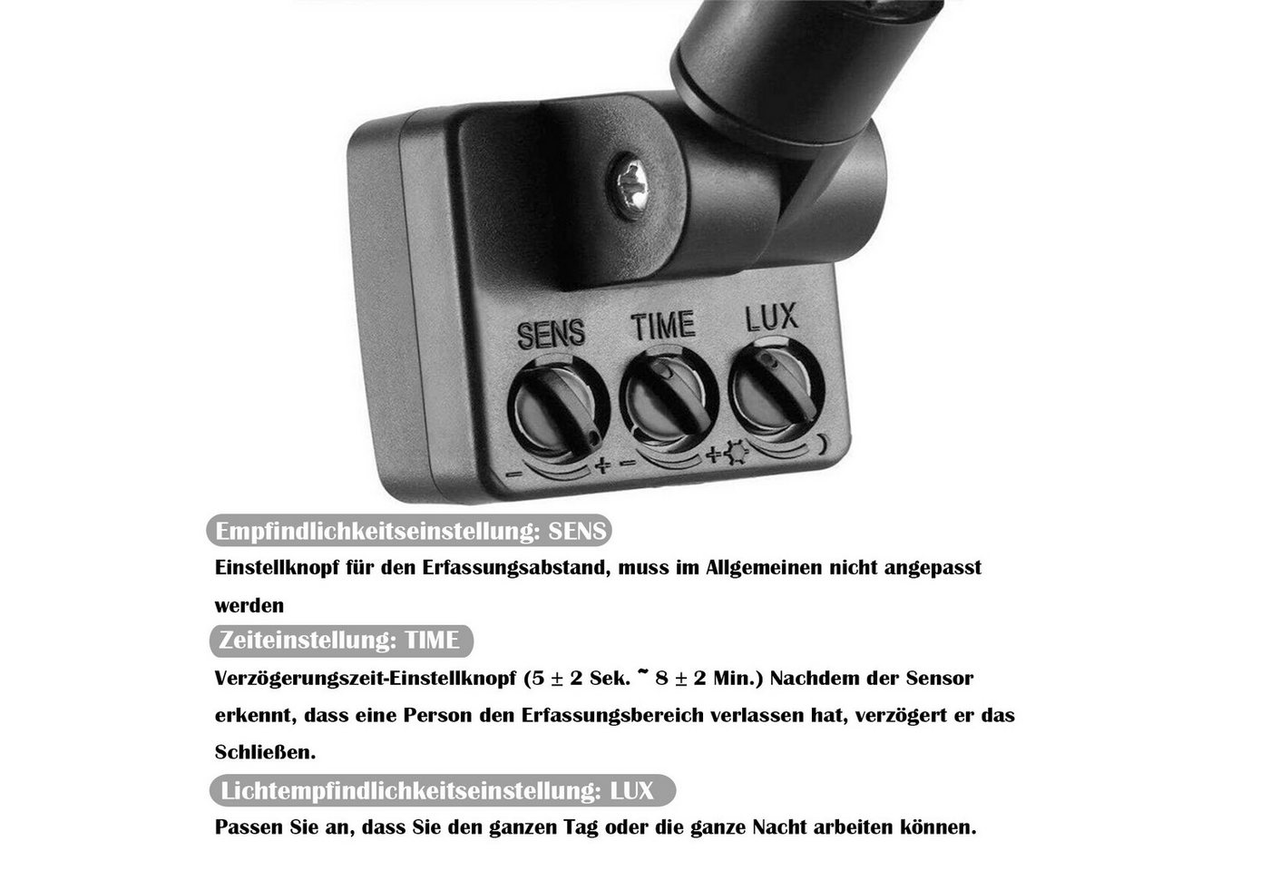 Thumbnail - MUPOO Bewegungsmelder PIR Bewegungsmelder 180° für Innen/Außenmontage Sensor 12m max, IP54, Mini PIR-Sensor-Schalter, 3-...