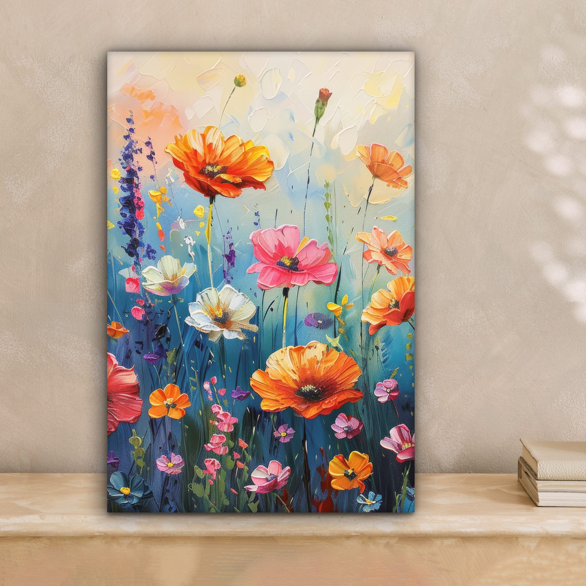 OneMillionCanvasses® Leinwandbild Blumen - Natur - Aquarell - Kunst, Fotodr günstig online kaufen