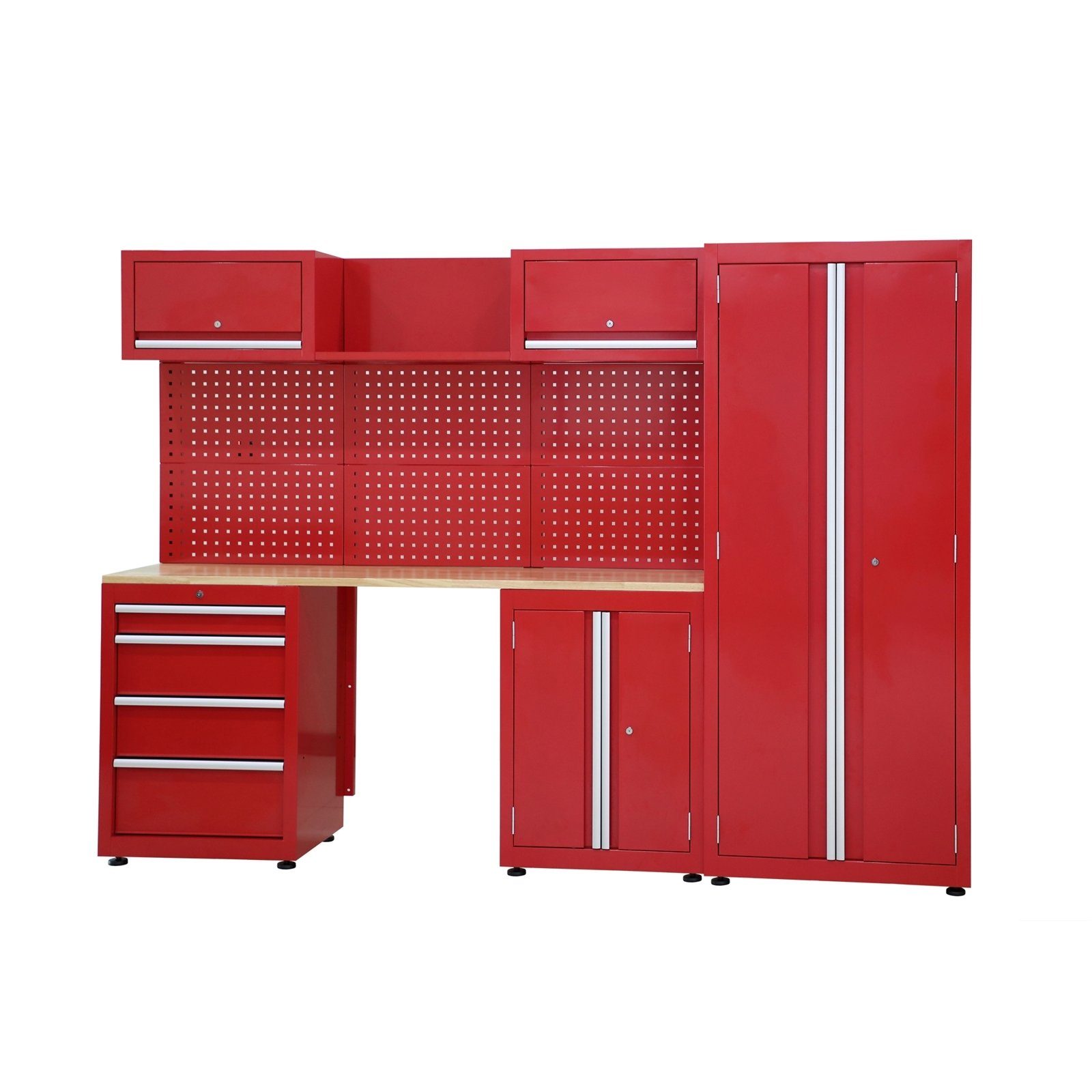 HTI-Living Werkzeugschrank (Set, 6-St) Werkstattwand Lochwand Rot Havel Werkzeugwand Schranksystem