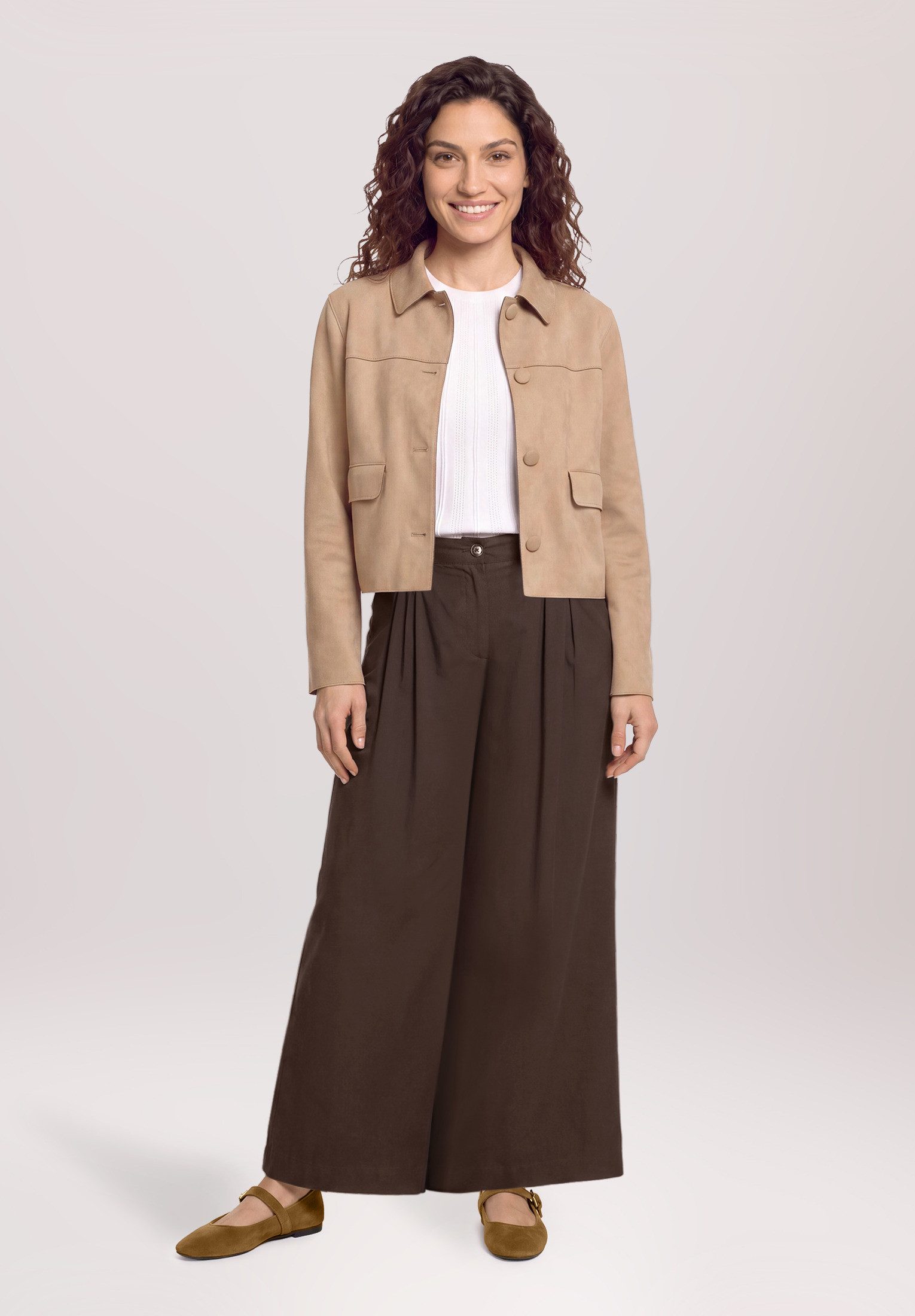 Cartoon Stoffhose Damen mit Bundfalten