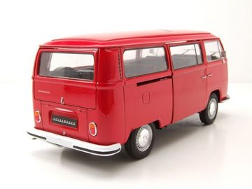 Welly Modellauto VW T2 Bus 1972 rot Modellauto 1:24 Welly, Maßstab 1:24